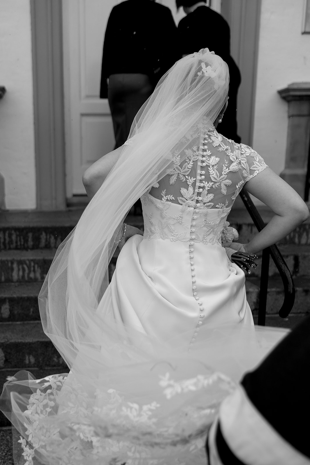 Phillipa Lepley Bride Haelin Bespoke Couture Bridal Fittings Process Embroidered High Neck Top and Gown