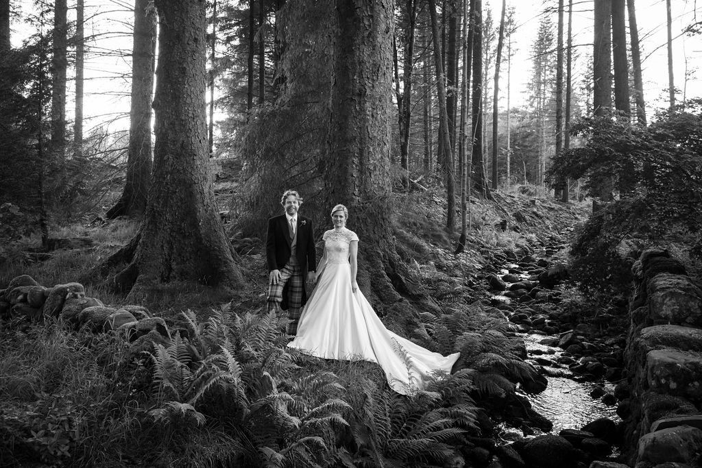 Phillipa Lepley Bride Roseanna Balmoral Wedding High Neck Embroidered Wedding Dress