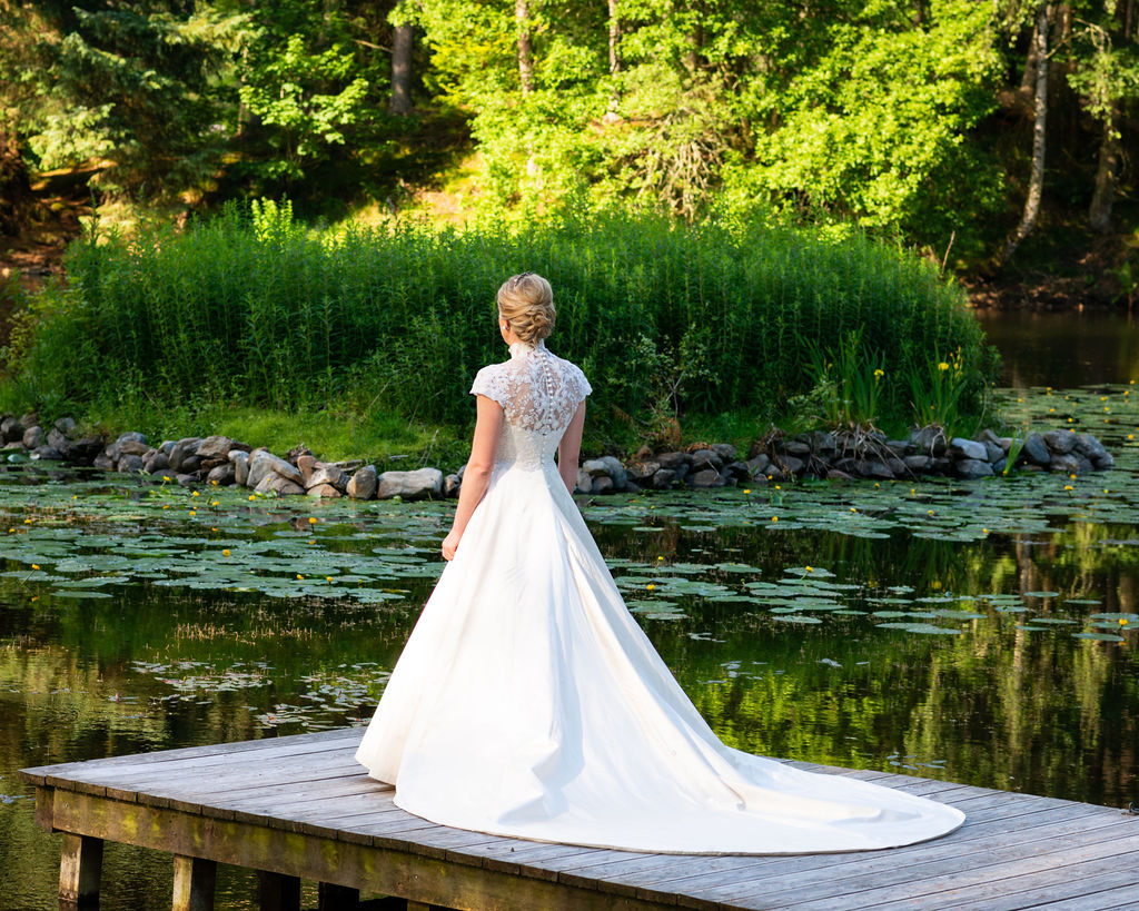 Phillipa Lepley Bride Roseanna Balmoral Wedding High Neck Embroidered Wedding Dress