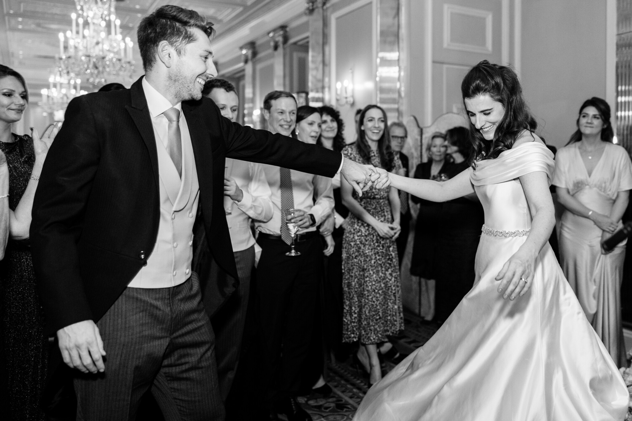 Phillipa Lepley Bride Georgina Corseted Duchess Satin Draped Collar Wedding Gown