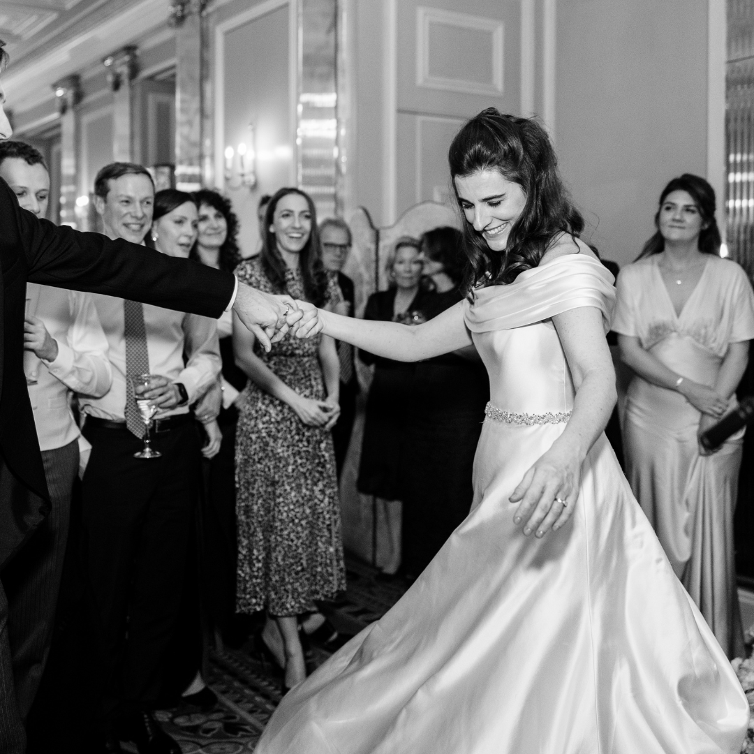 Phillipa Lepley Bride Georgina Corseted Duchess Satin Draped Collar Wedding Gown