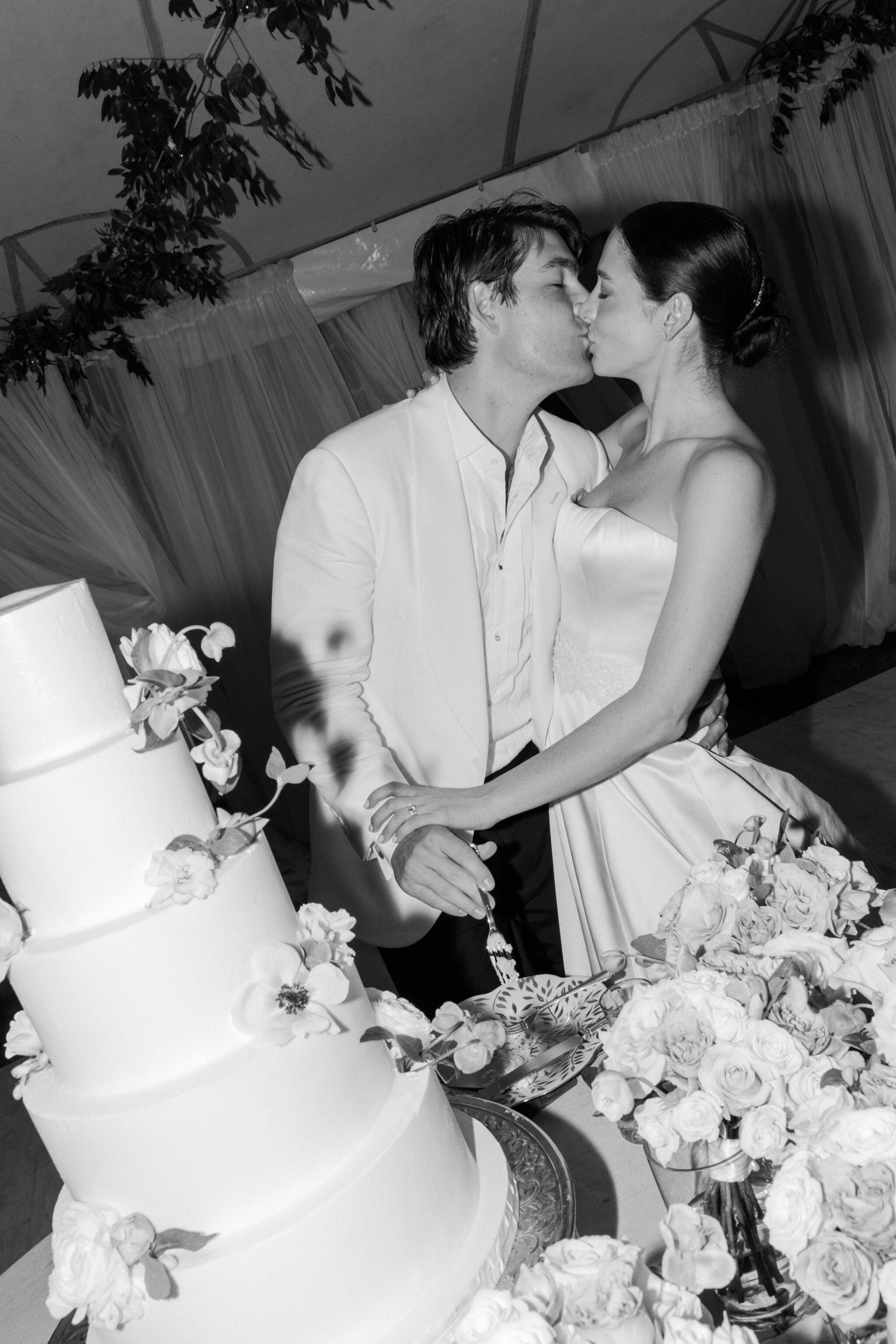 Phillipa Lepley Bride Madison Hamptons Wedding Duchess Satin Strapless A Line Dress with Lace Cap Sleeve Bridal Top