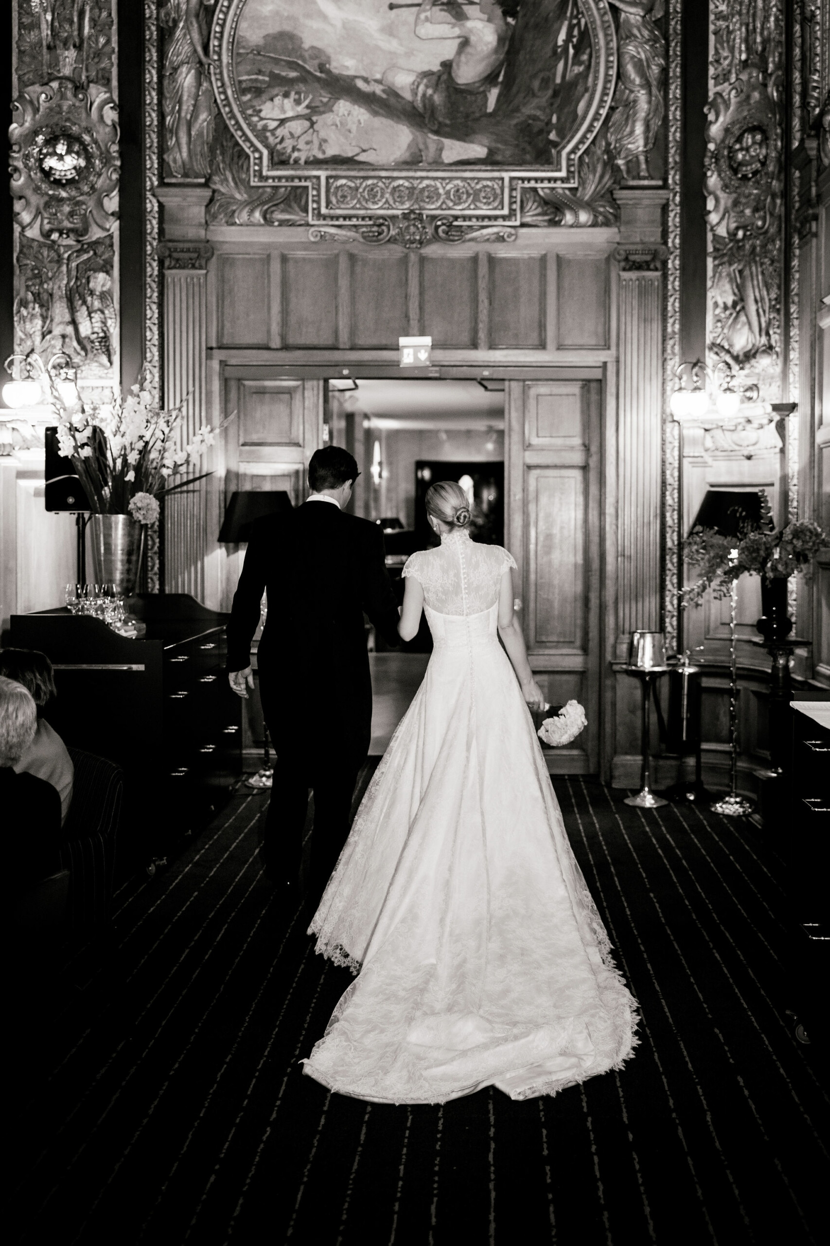 Phillipa Lepley Bride Hedvig High Neck Lace Wedding Dress And Lace Veil