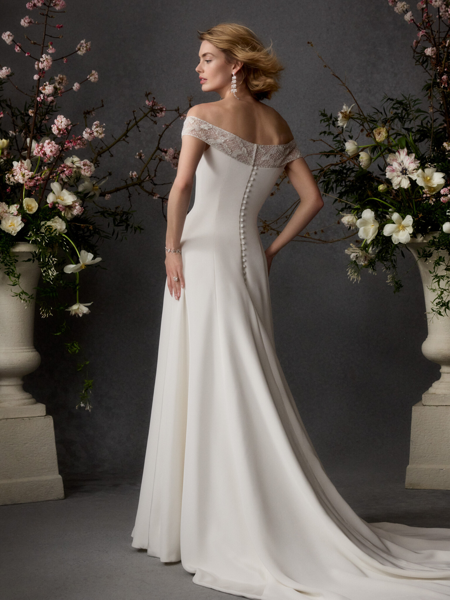 Phillipa Lepley Couture Wedding Dress Radiance Collection Augustine Crepe Lattice