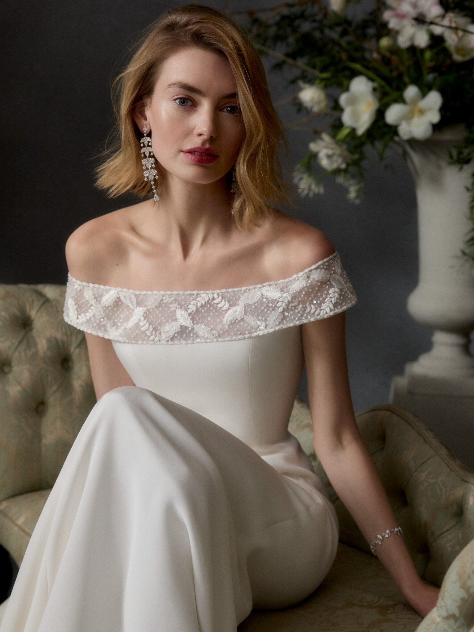Phillipa Lepley Couture Wedding Dress Radiance Collection Augustine Crepe Lattice