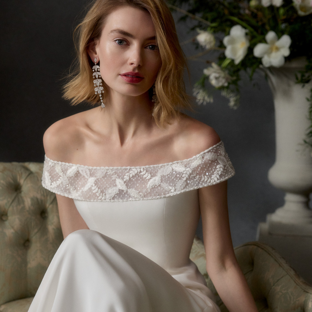 Phillipa Lepley Couture Wedding Dress Radiance Collection Augustine Crepe Lattice