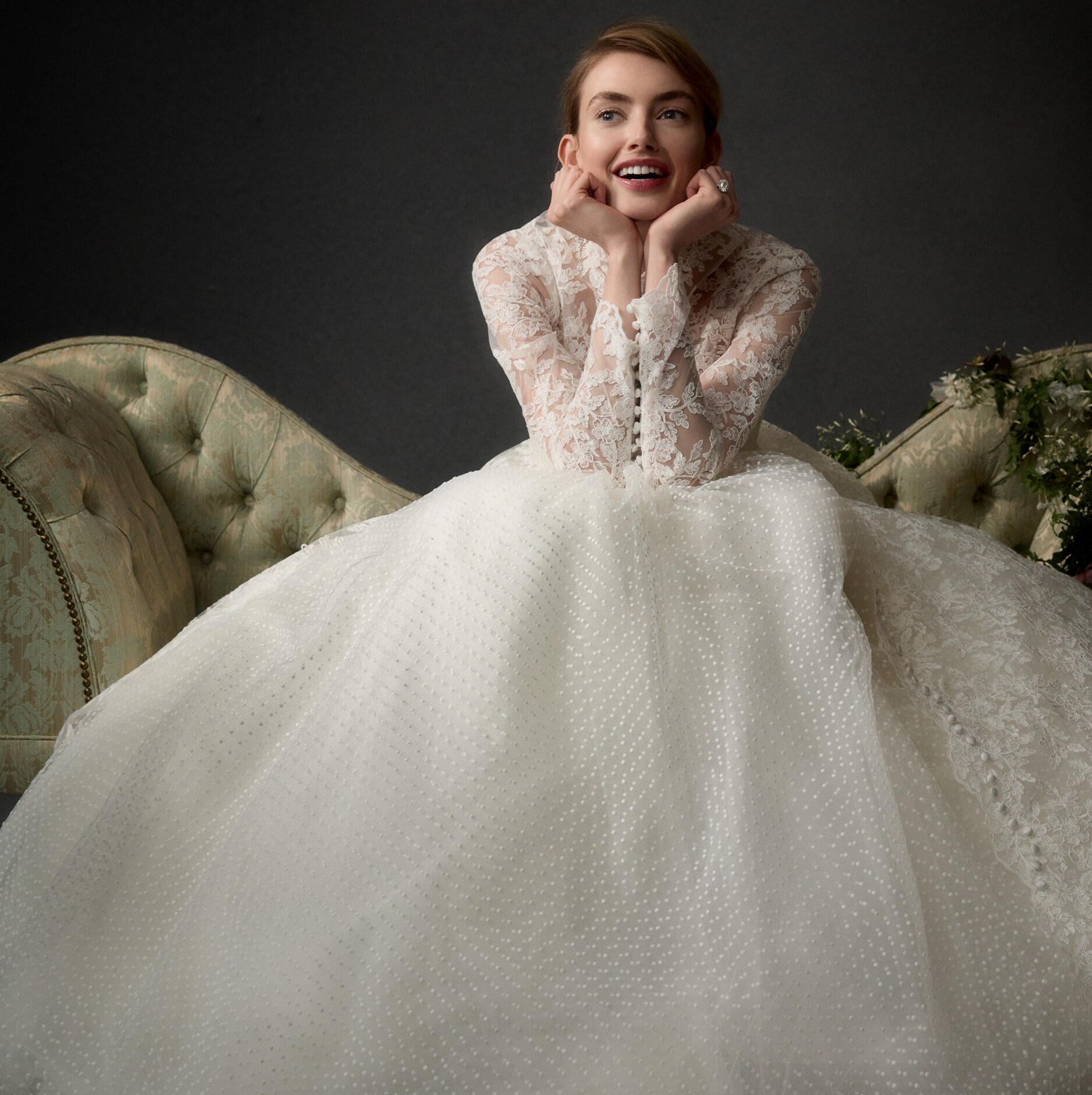 Phillipa Lepley Couture Wedding Dress Radiance Collection Vienna Apple & Oak Coat