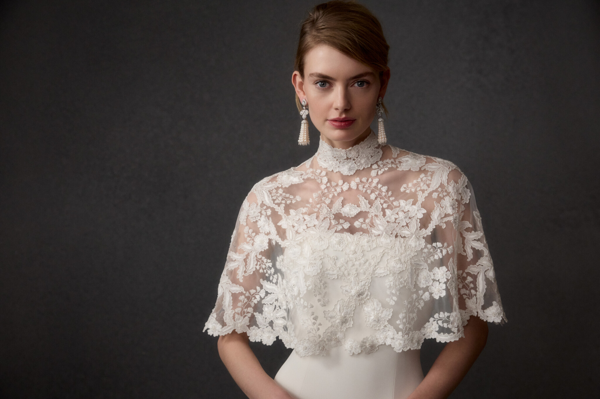 Phillipa Lepley Couture Wedding Dress Radiance Collection Maiden’s Fern Capelet