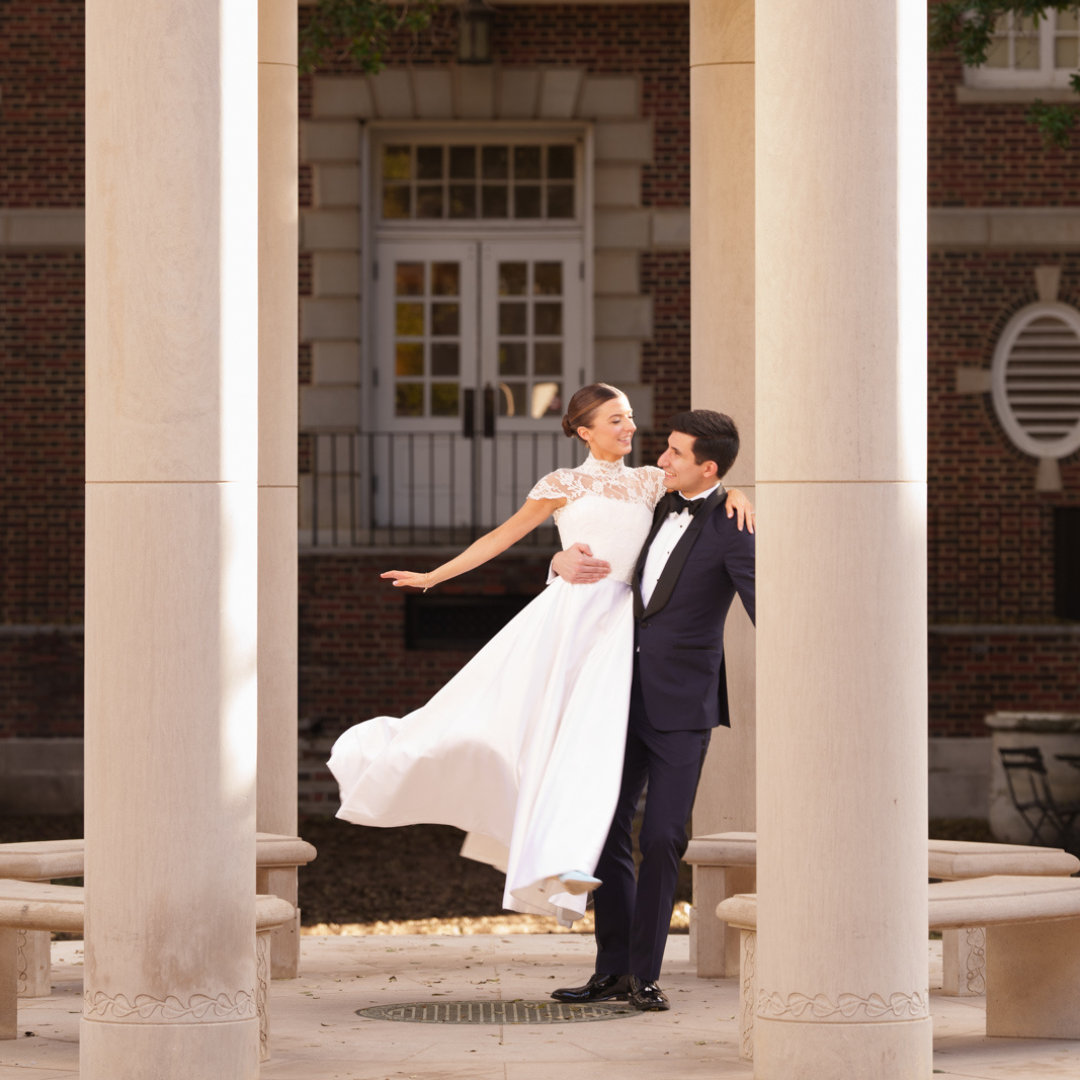 Phillipa Lepley Bride Bespoke High Neck Symmetrical Scroll Lace Wedding Dress For Texas Wedding