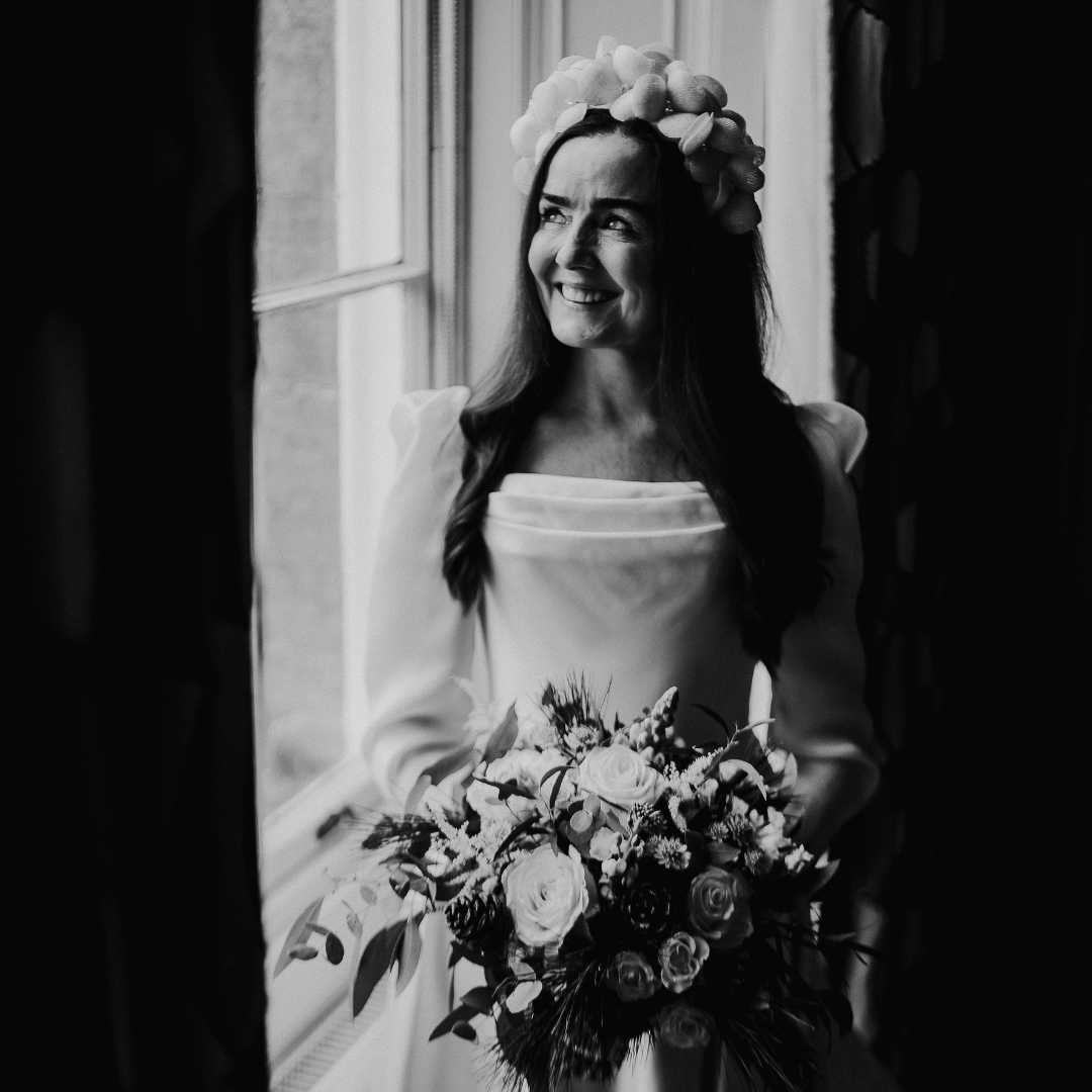 Phillipa Lepley Bride Vanessa Couture Duchess Satin Wedding Dress With Organza Long Sleeves