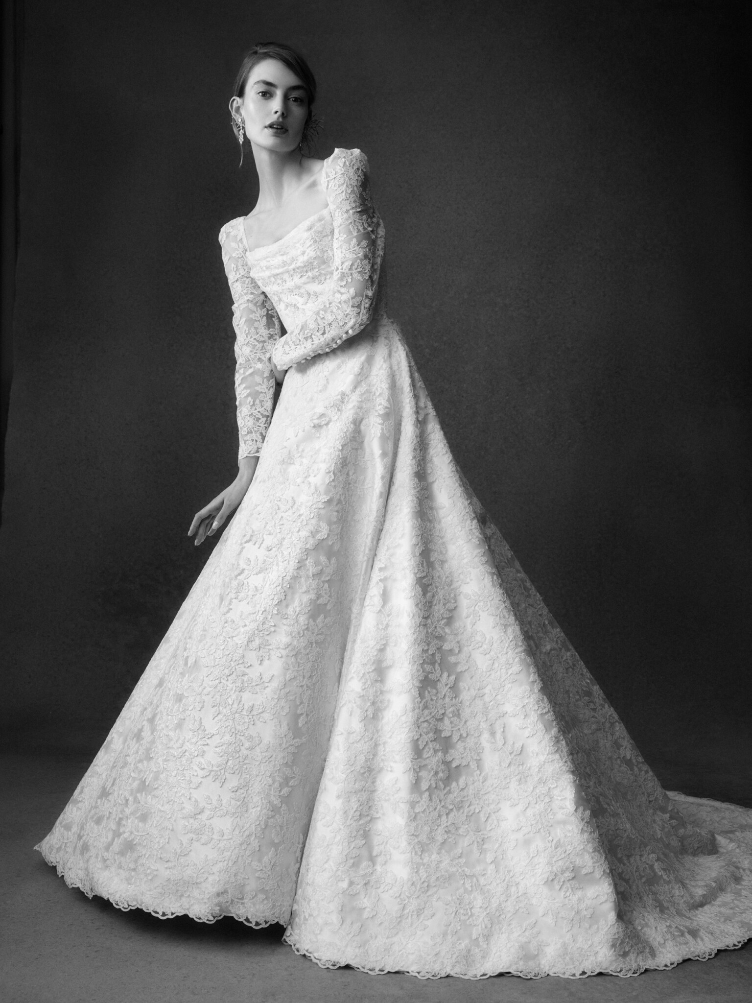 Phillipa Lepley Couture Wedding Dress Radiance Collection Apple & Oak Tied Back