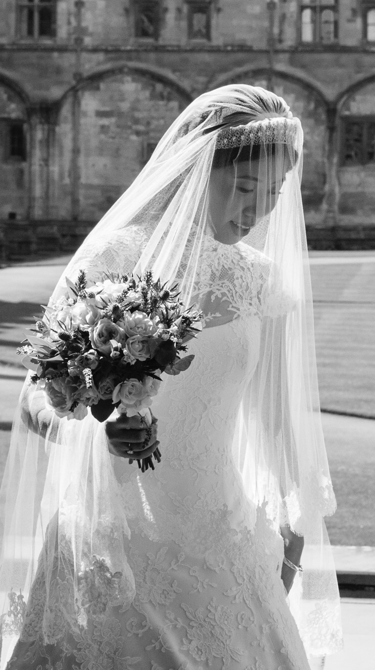 Phillipa Lepley Bride Alice High Neck Lace Couture Wedding Dress And Lace Veil