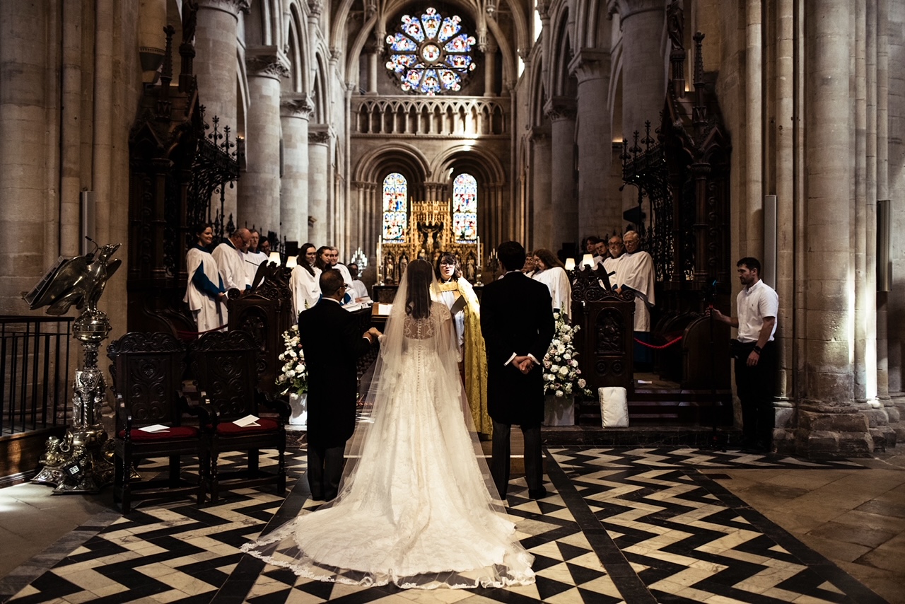 Phillipa Lepley Bride Alice High Neck Lace Couture Wedding Dress And Lace Veil