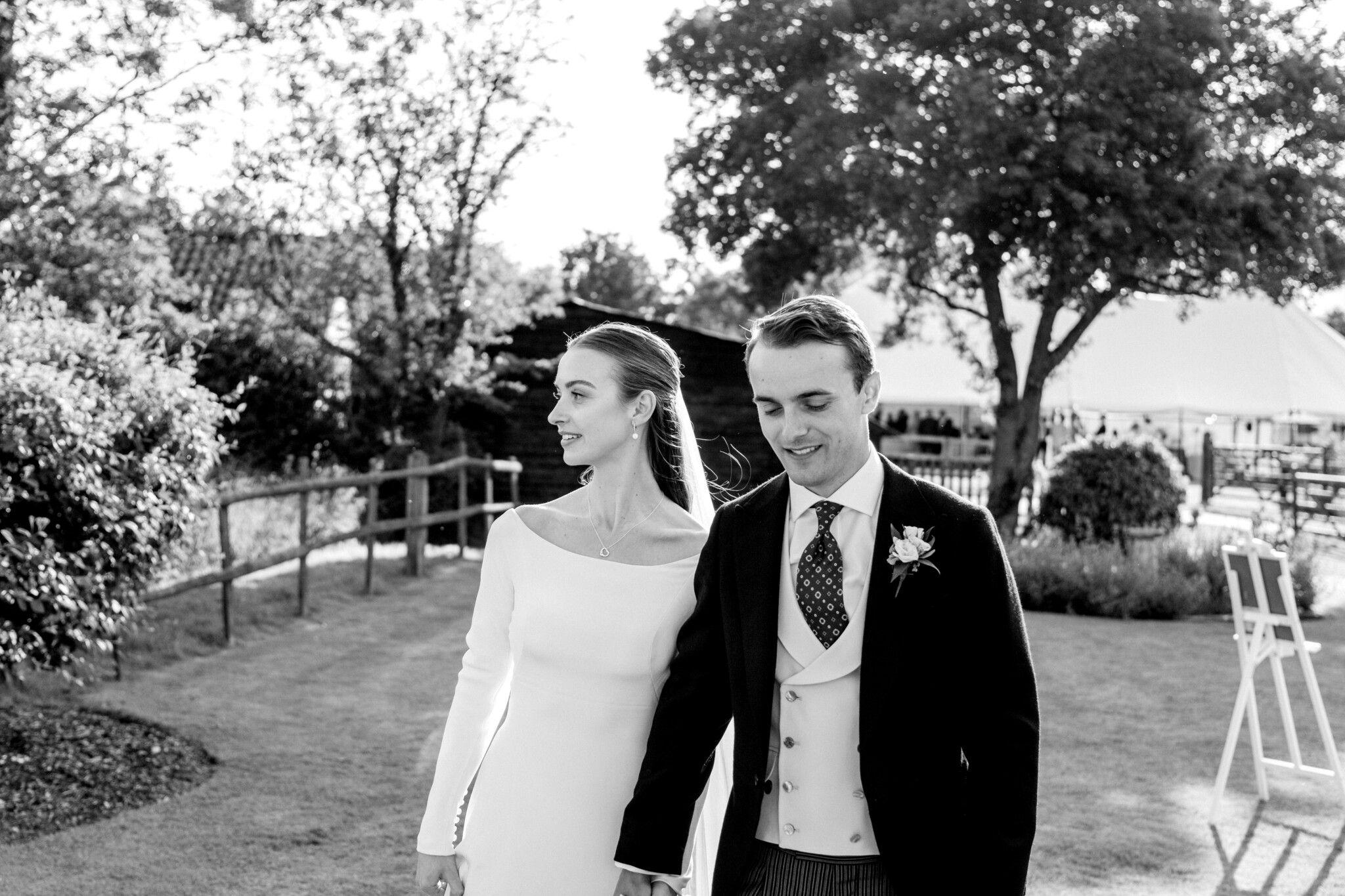 Phillipa Lepley bride Emily Couture Silk Crepe Wedding Dress Long Sleeve Bateau Neckline