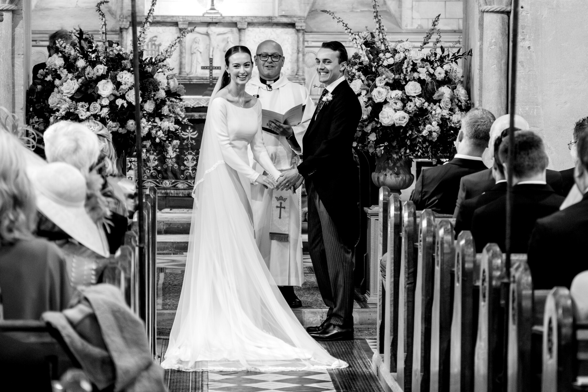 Phillipa Lepley bride Emily Couture Silk Crepe Wedding Dress Long Sleeve Bateau Neckline