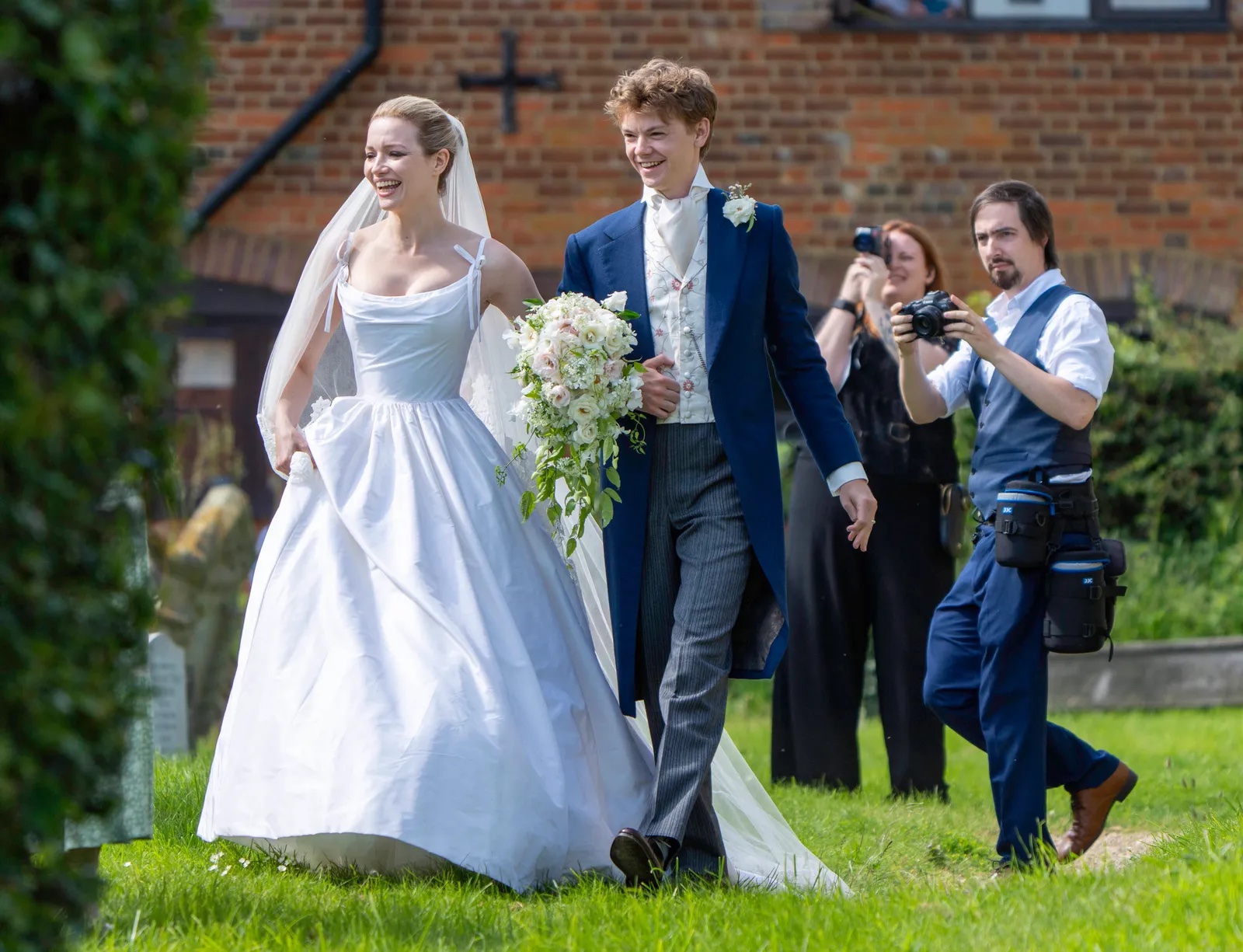 Talulah Riley married Thomas Brodie-Sangster in Hertfordshire wedding Phillipa Lepley Couture