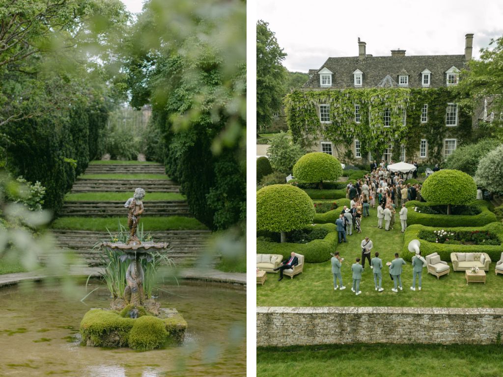 Phillipa Lepley Madeline Satin Chiffon Lace Wedding Dress Wedding At Cornwell Manor