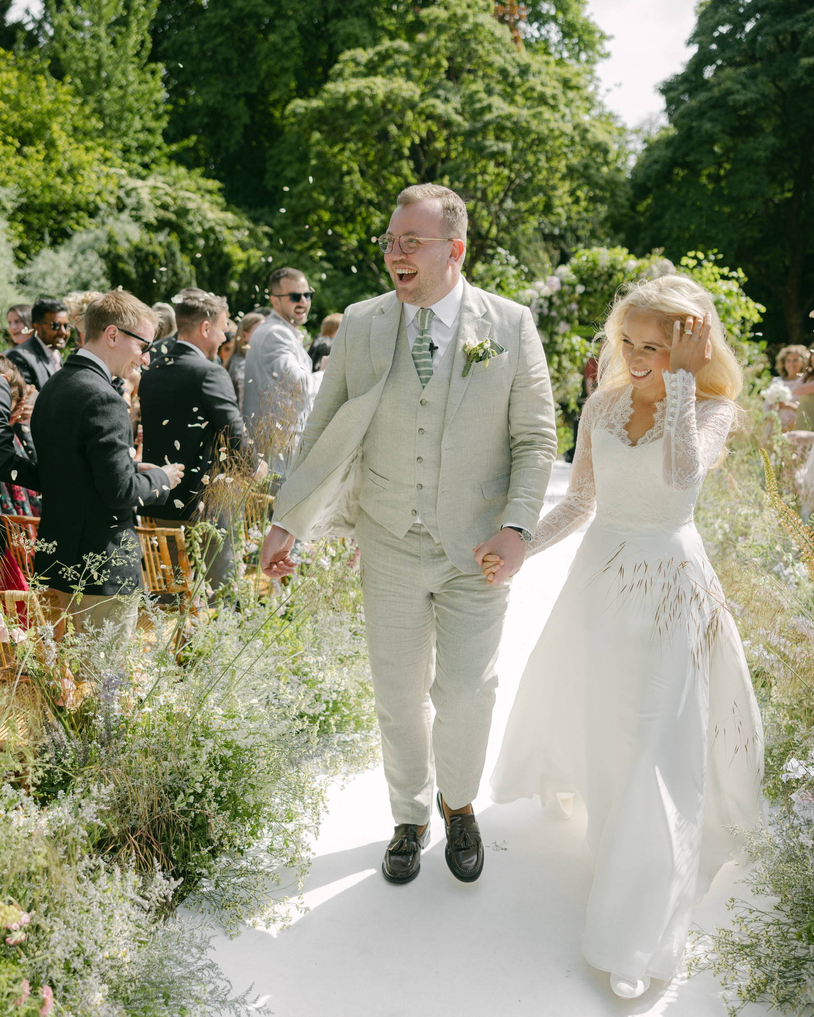 Phillipa Lepley Madeline Satin Chiffon Lace Wedding Dress Wedding At Cornwell Manor