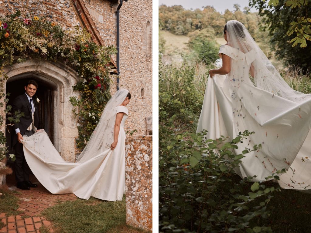 A Quintessential English Country Garden wedding Phillipa Lepley Couture Wedding Dress