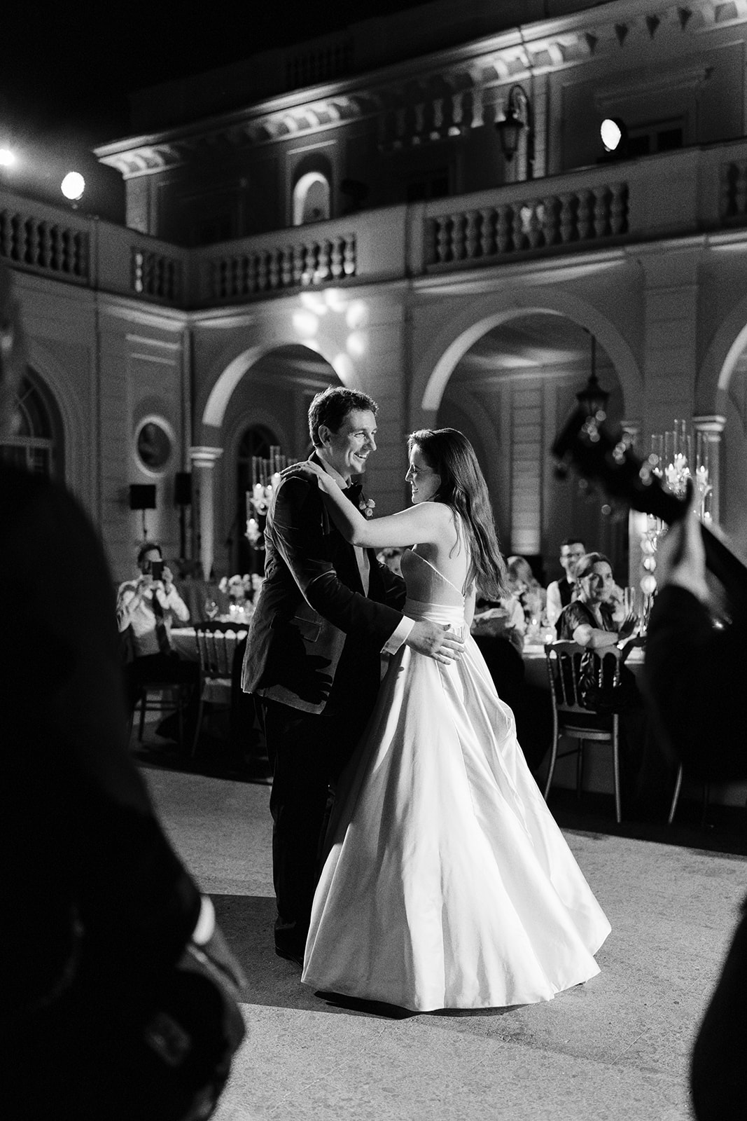 Phillipa Lepley Bride Taylor Bespoke Vatican Wedding Dress Duchess Satin Strapless Gown And Lace Long Sleeve Top With Embroidered Script Veil