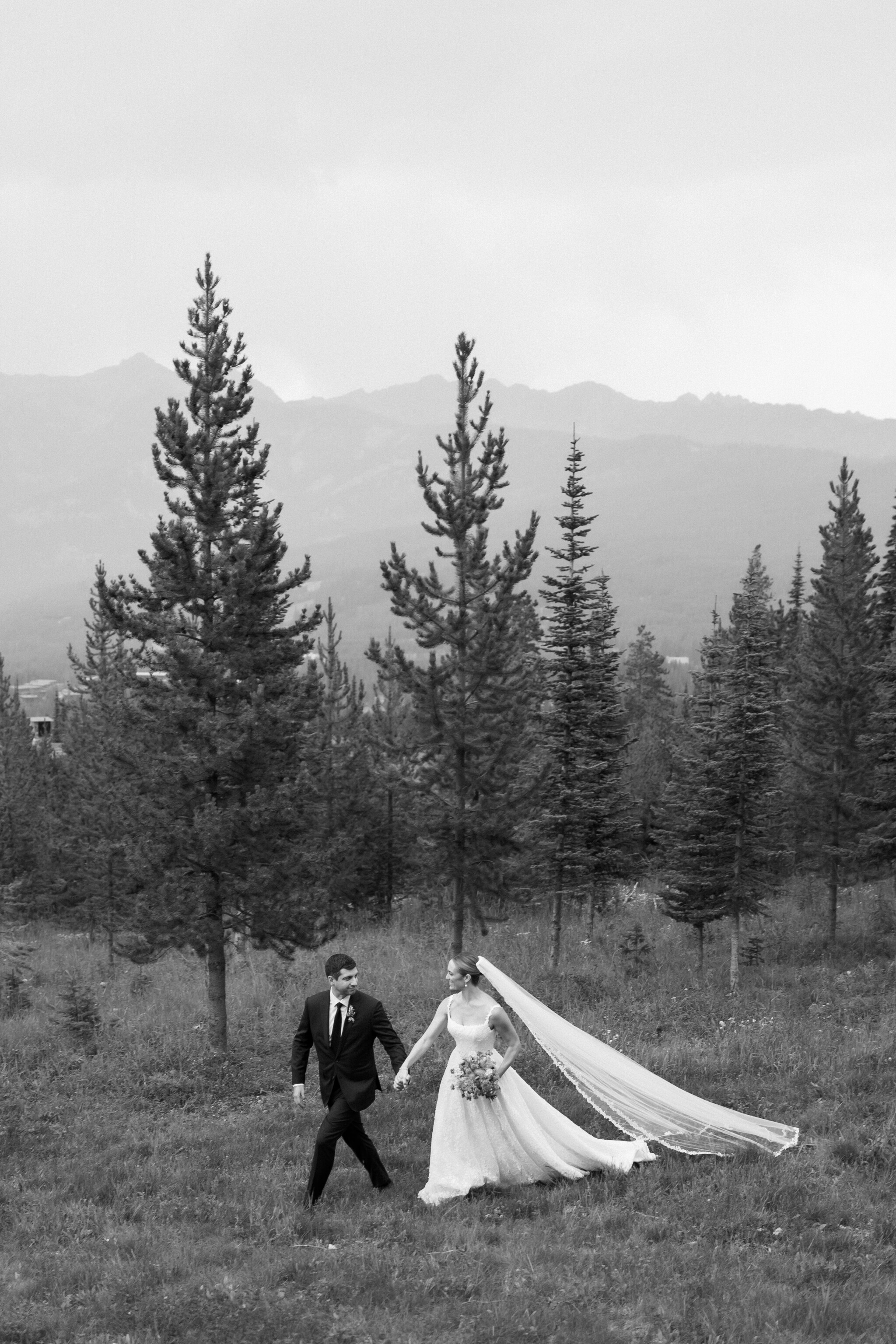 Phillipa Lepley Bride Alex Couture Bespoke Lace Wedding Dress With Straps Lace Wedding Veil Montana Wedding