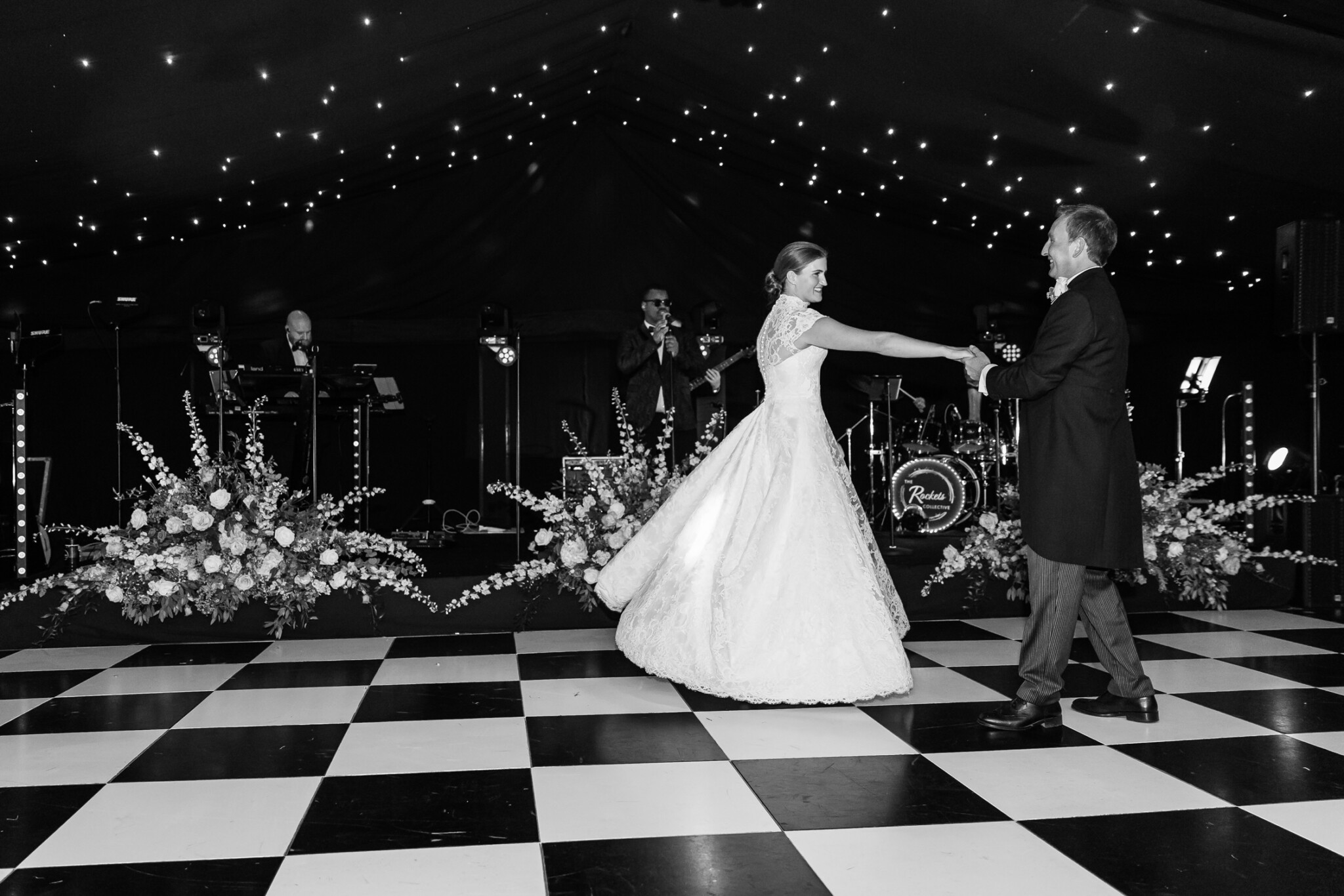 Phillipa Lepley bride Amelia Corseted Couture Scroll Lace Wedding Dress With High Neck Lace Border Veil