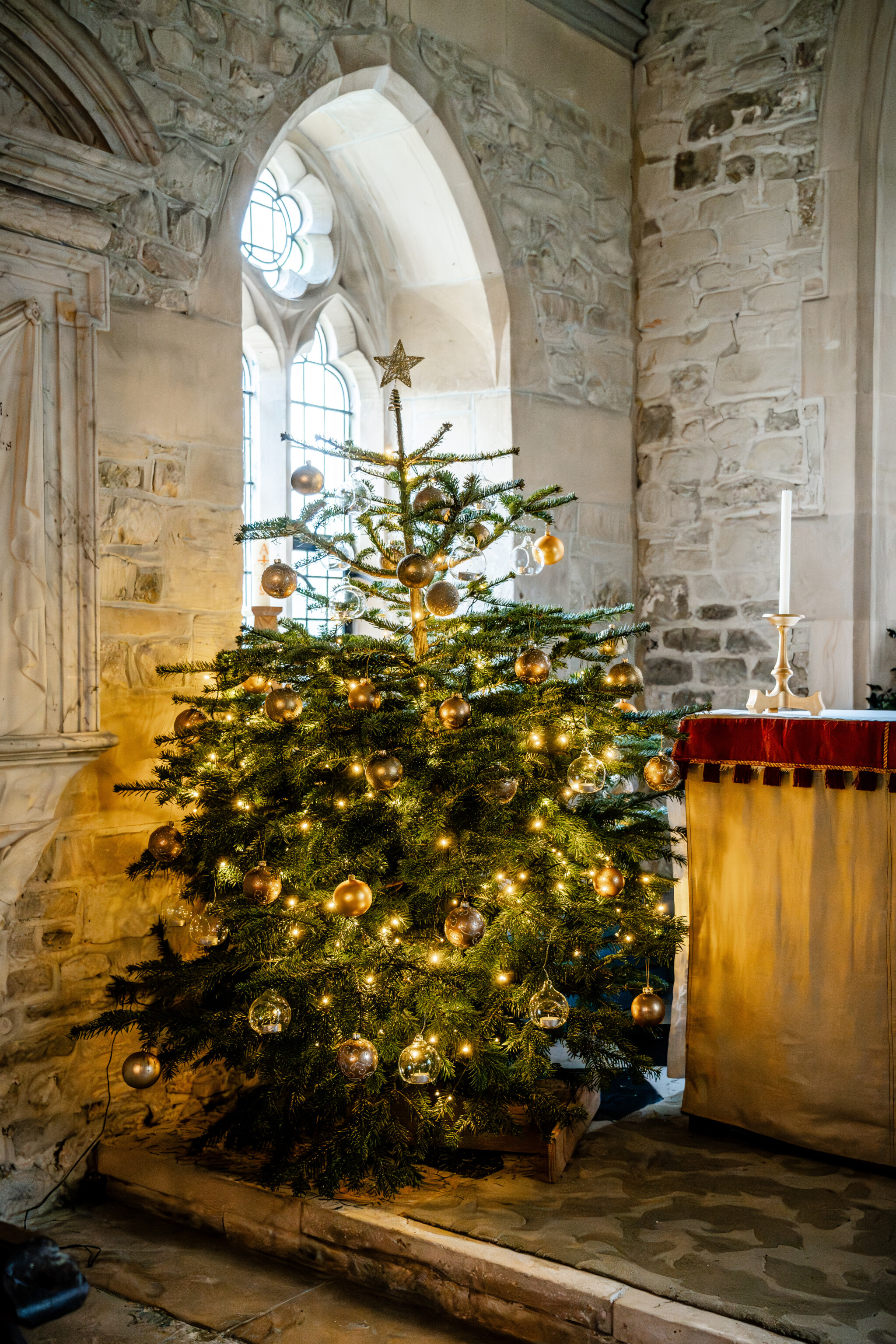 Phillipa Lepley bride Georgina New Years’ Eve Wedding Bespoke High-Neck Embellished Wedding Dress With Long Sleeves