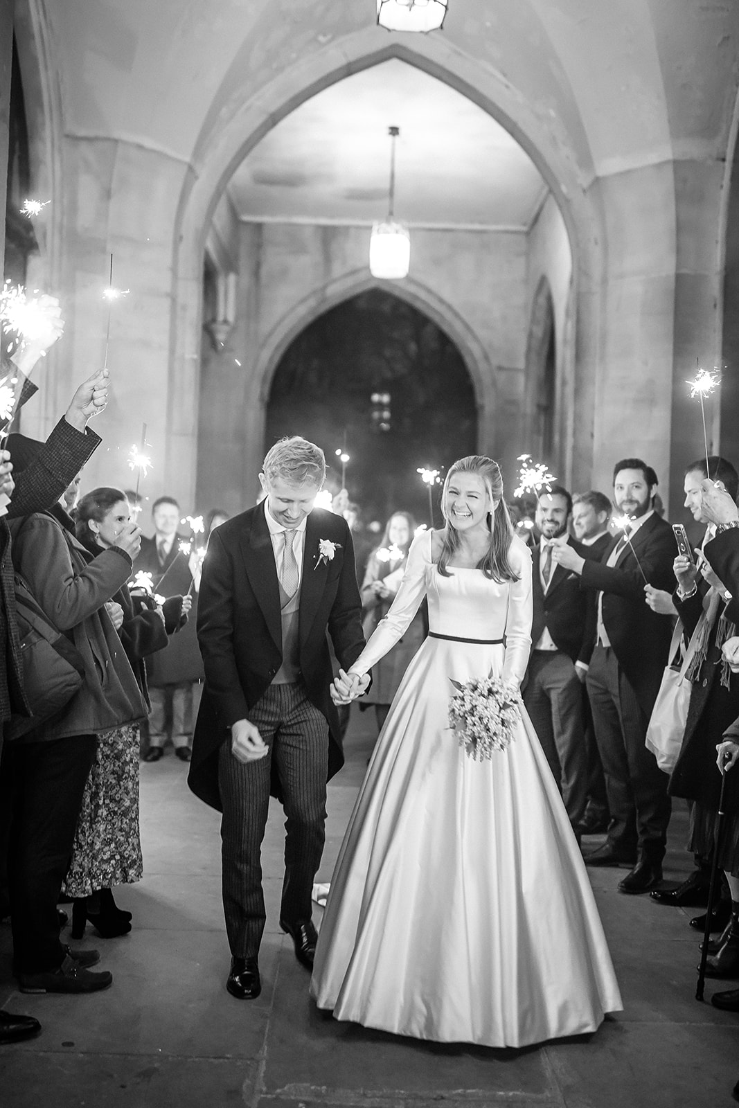 Phillipa Lepley bride Olivia bespoke ivory Italian duchess satin wedding dress winter church wedding hand embroidered veil