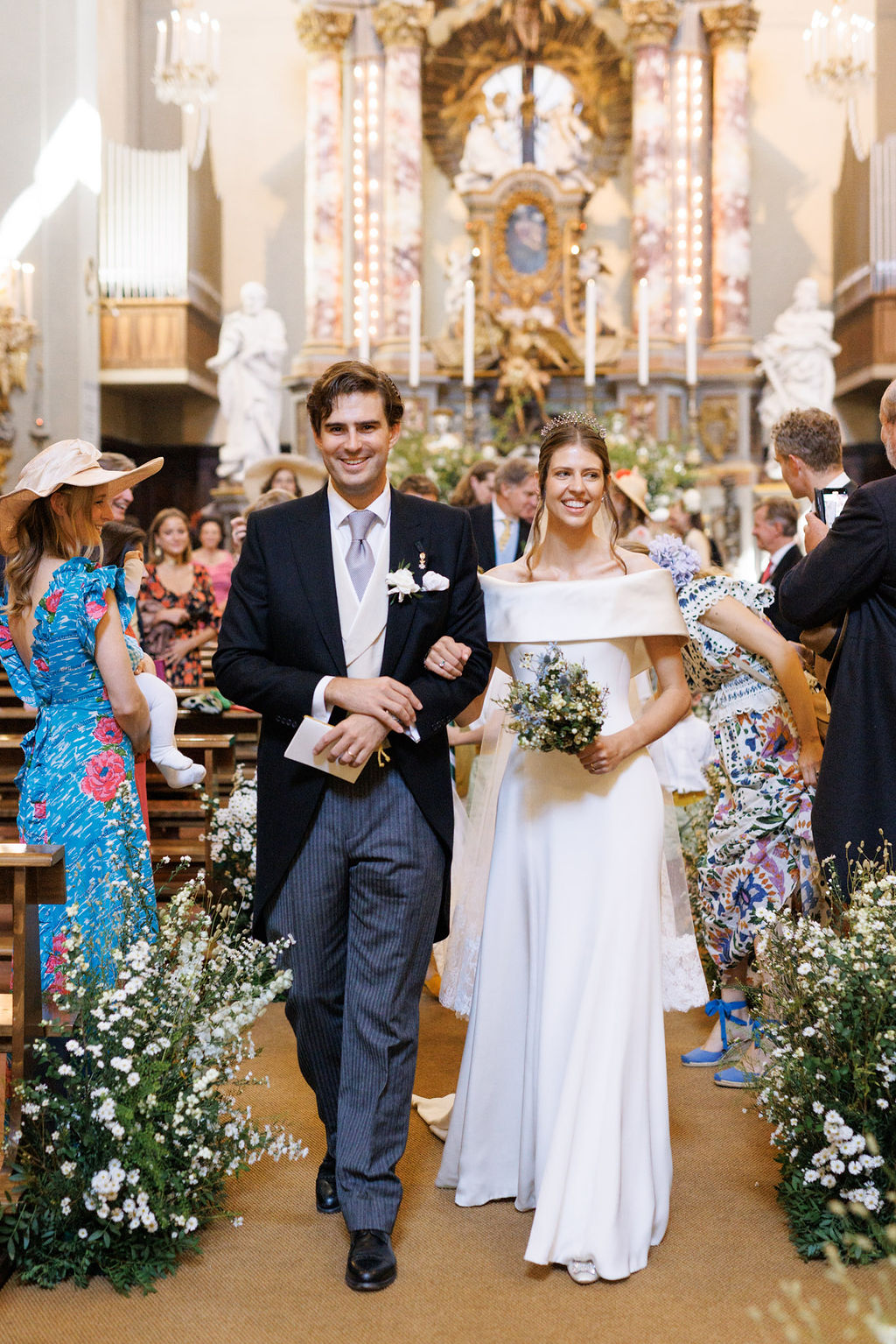 Phillipa Lepley bride Tatiana Silk Crepe and Duchess Satin Wedding Dress Bespoke Personal Embroidery Tuscany Italian Wedding