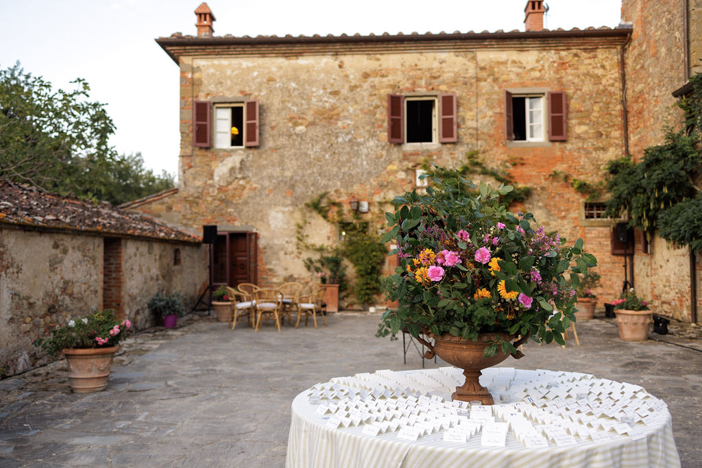 Phillipa Lepley bride Tatiana Silk Crepe and Duchess Satin Wedding Dress Bespoke Personal Embroidery Tuscany Italian Wedding