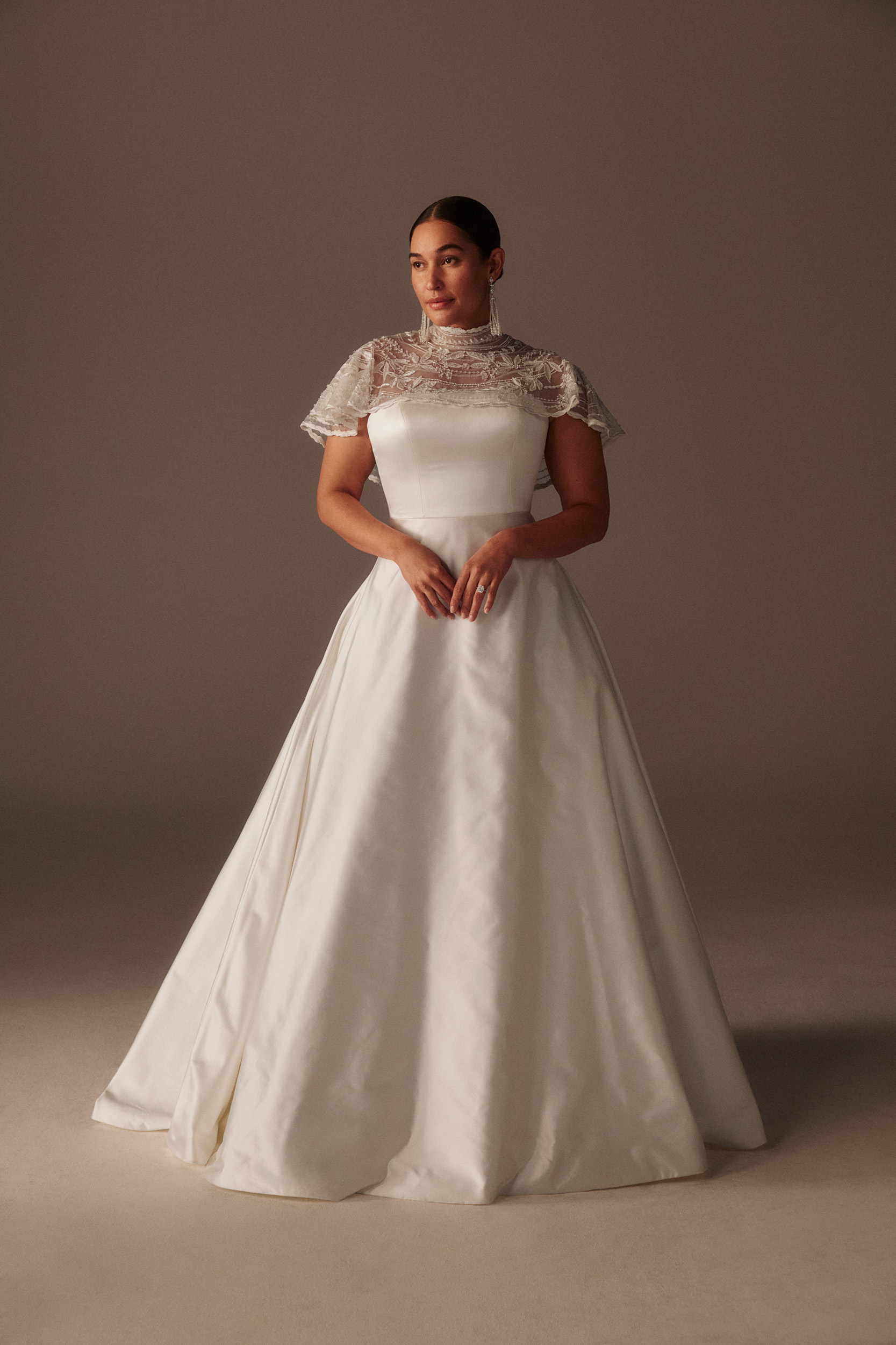 Phillipa Lepley Couture Wedding Dress Grace Collection Myrtle Linear Cape