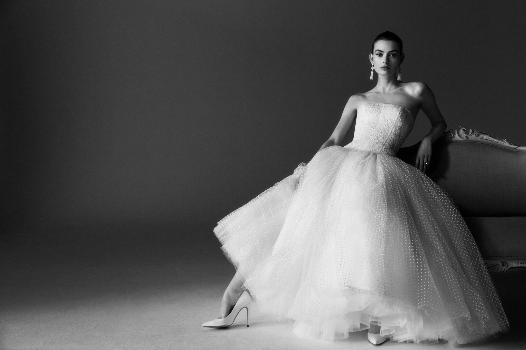 Phillipa Lepley Couture Wedding Dress Grace Collection Wild Primrose Corset and Dotty Belgravia Skirt