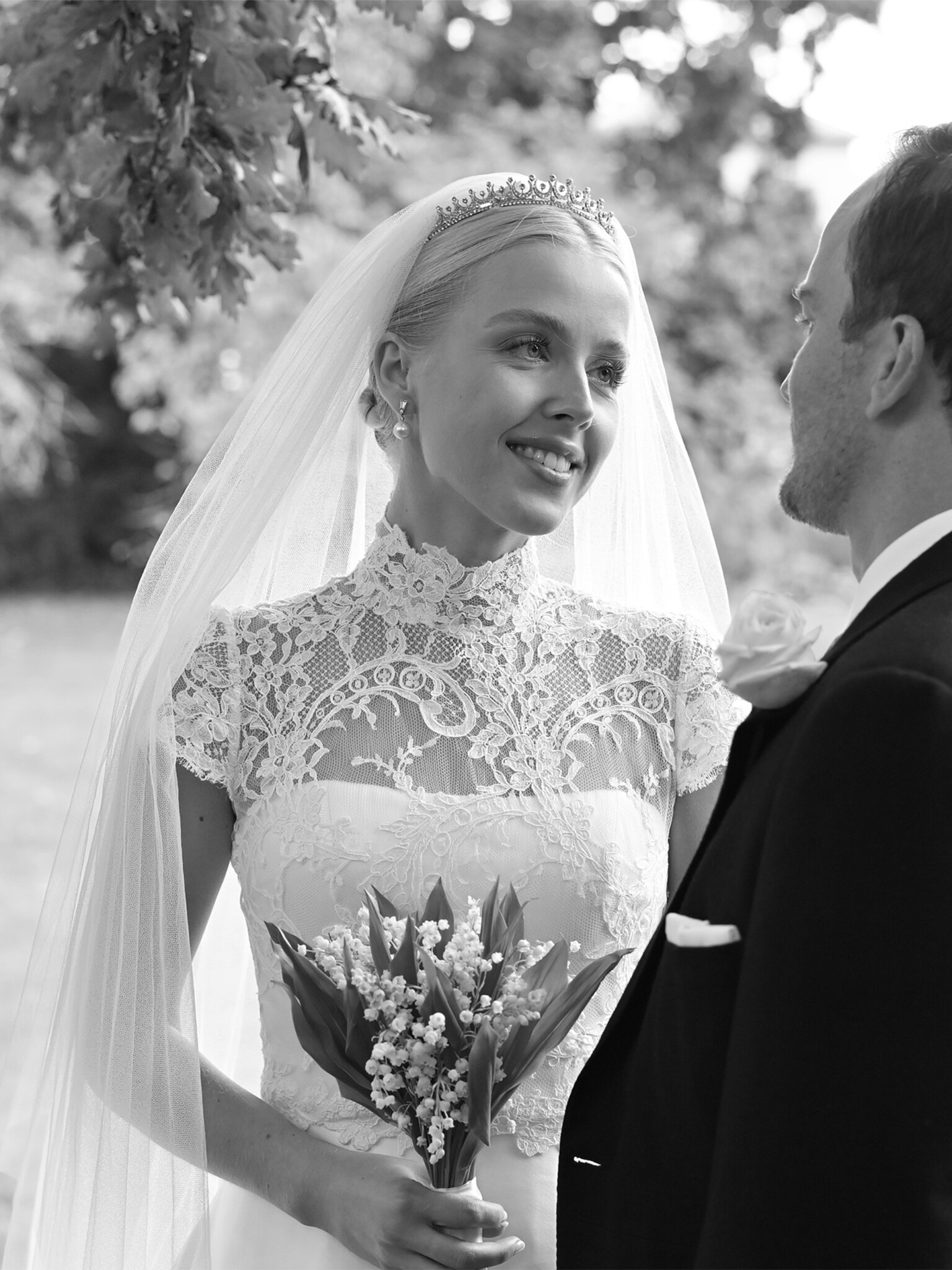 Phillipa Lepley Bride Amelia Strapless Satin Wedding Dress With Detachable Lace High Neck Top And Silk Tulle Veil London City Wedding