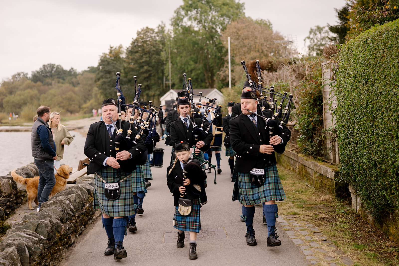 Phillipa Lepley Bride Georgina Loch Lomond Wedding Simple Duchess Satin Couture Long Sleeve Wedding Dress With Lace Silk Tulle Veil