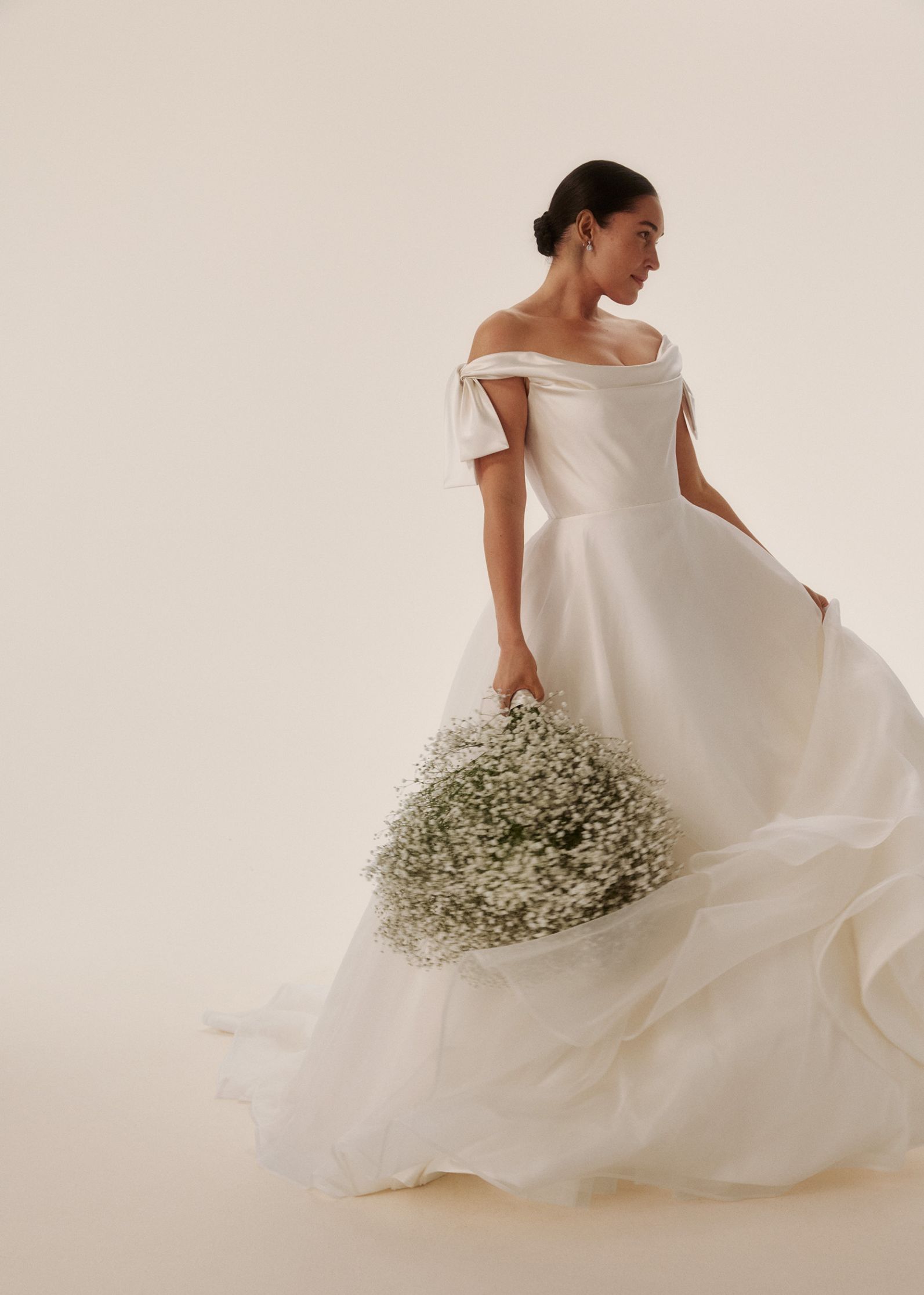 Phillipa Lepley Couture Wedding Dress Grace Collection Vienna Low Shoulder Bow