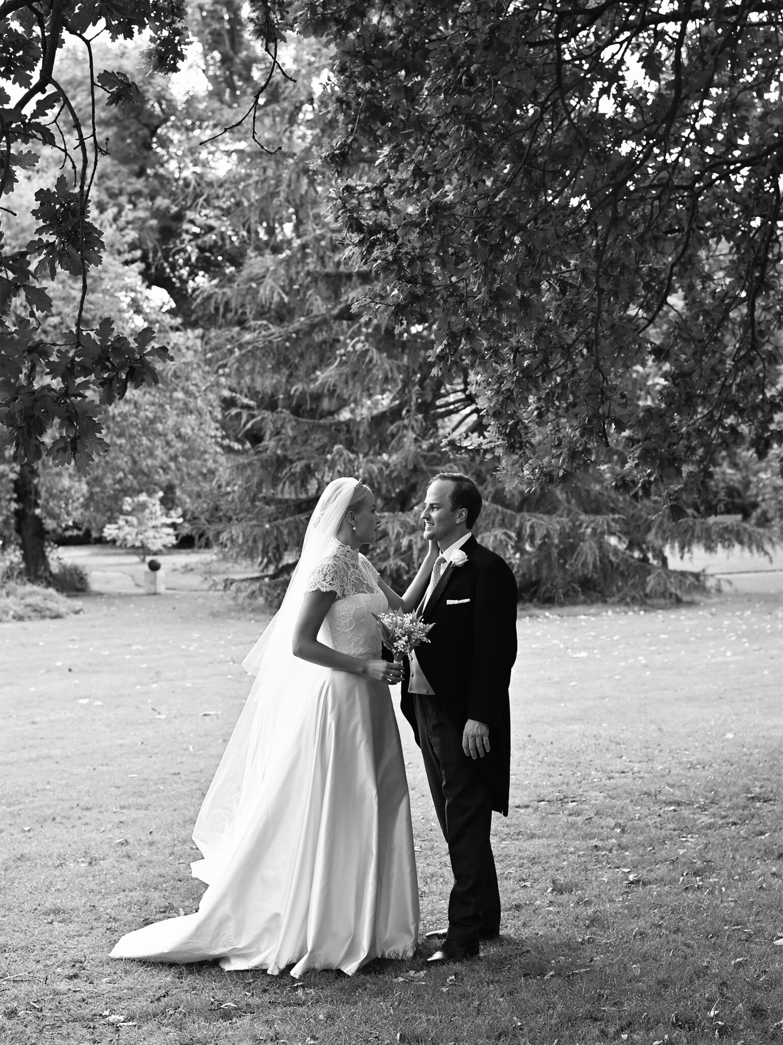 Phillipa Lepley Bride Amelia Strapless Satin Wedding Dress With Detachable Lace High Neck Top And Silk Tulle Veil London City Wedding