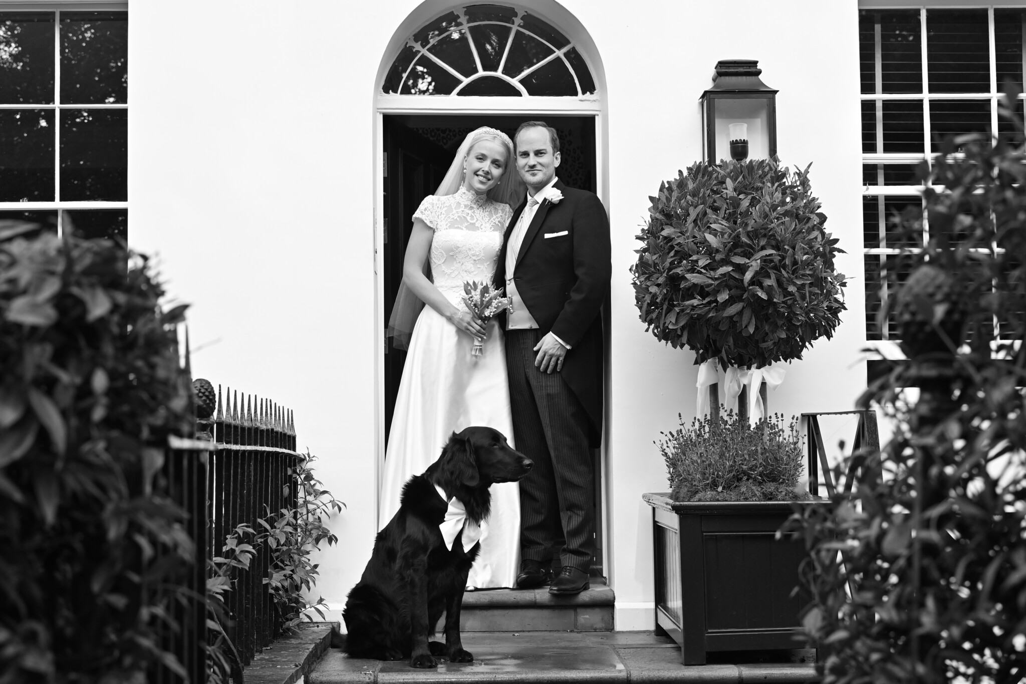 Phillipa Lepley Bride Amelia Strapless Satin Wedding Dress With Detachable Lace High Neck Top And Silk Tulle Veil London City Wedding