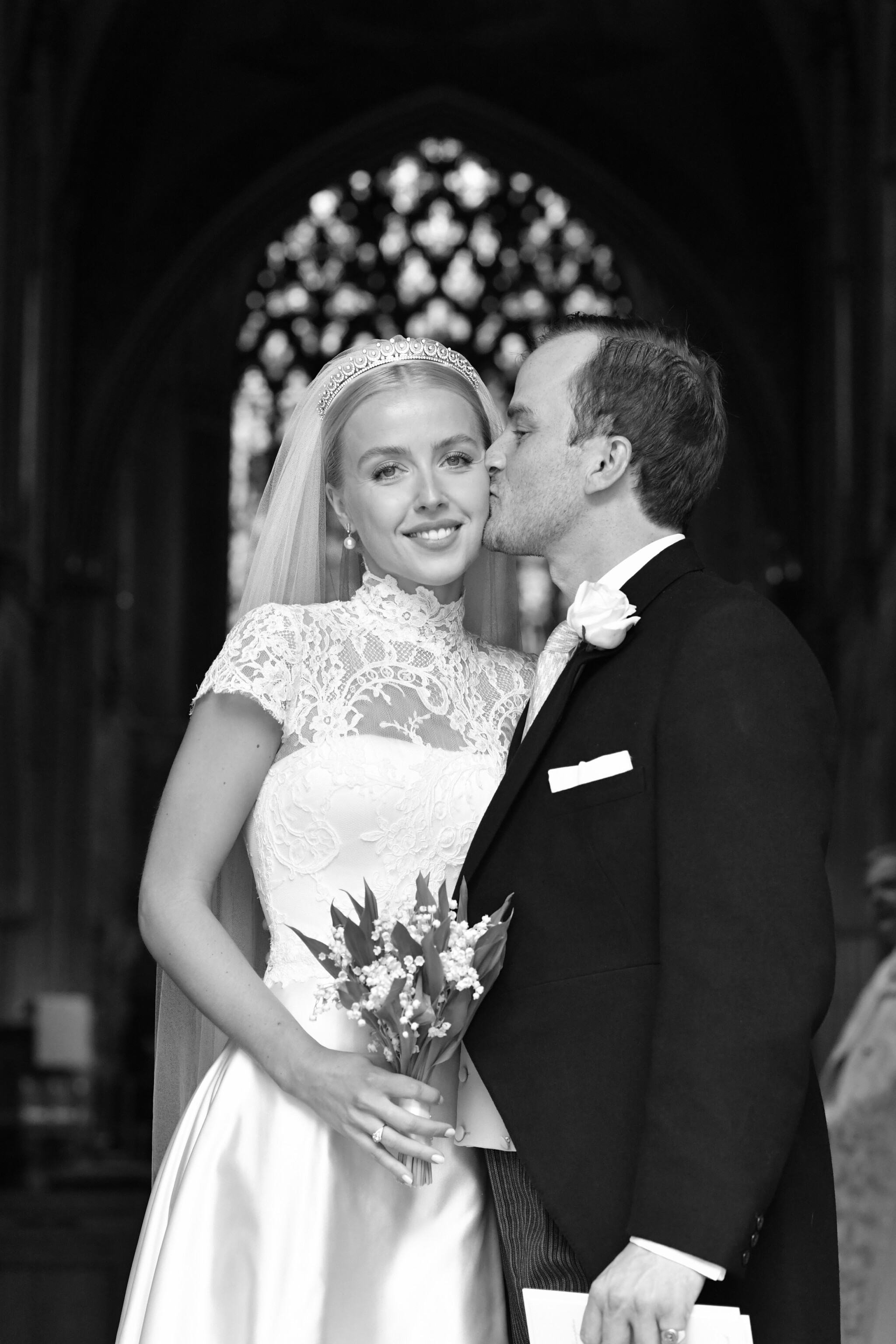 Phillipa Lepley Bride Amelia Strapless Satin Wedding Dress With Detachable Lace High Neck Top And Silk Tulle Veil London City Wedding