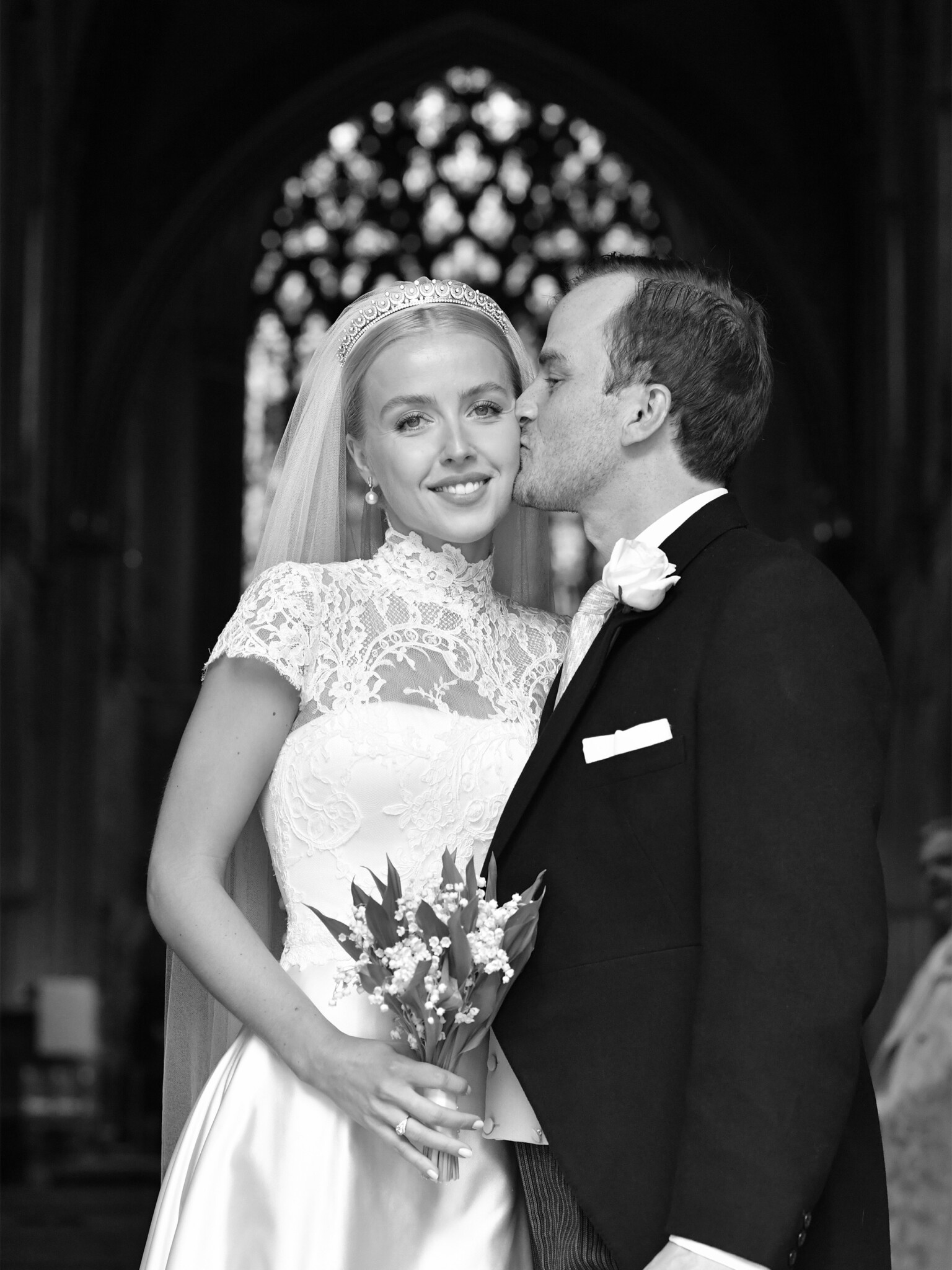 Phillipa Lepley Bride Amelia Strapless Satin Wedding Dress With Detachable Lace High Neck Top And Silk Tulle Veil London City Wedding
