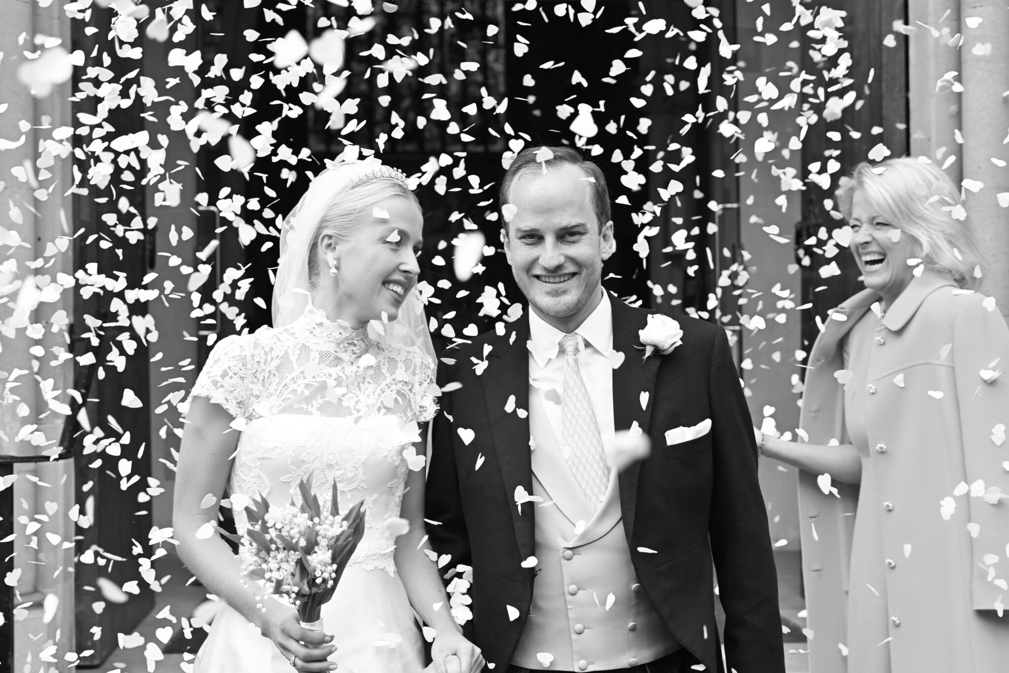 Phillipa Lepley Bride Amelia Strapless Satin Wedding Dress With Detachable Lace High Neck Top And Silk Tulle Veil London City Wedding