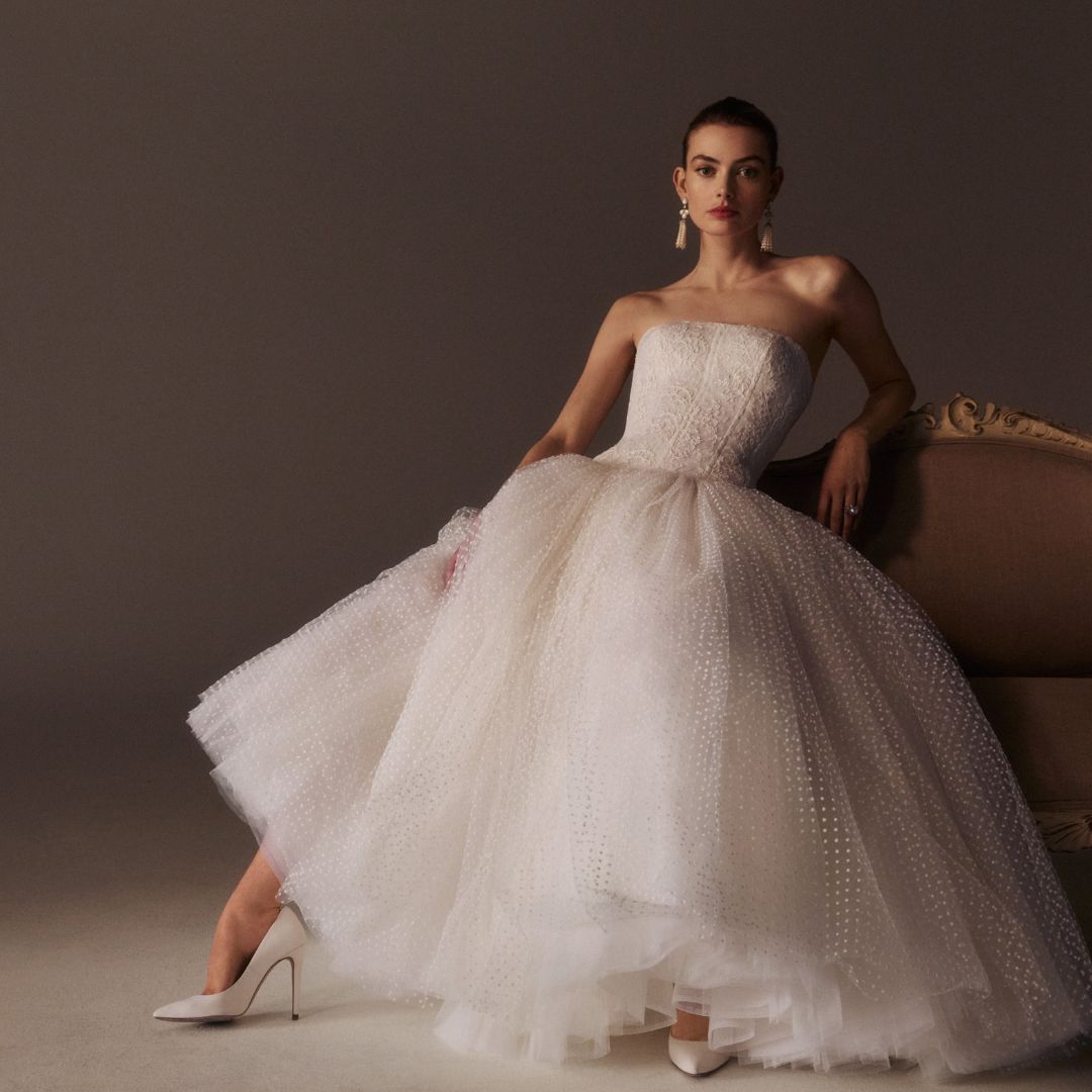 Phillipa Lepley Couture Wedding Dress Grace Collection Wild Primrose Corset and Dotty Belgravia Skirt