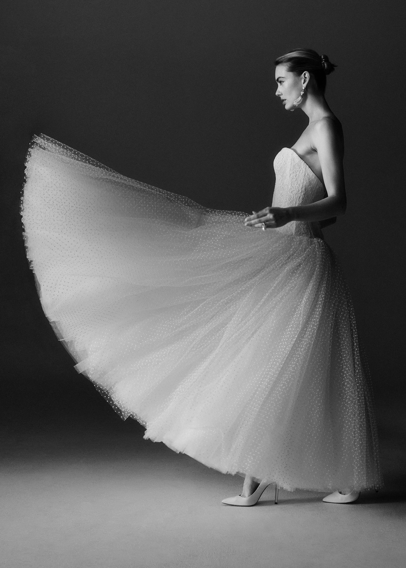 Phillipa Lepley Couture Wedding Dress Grace Collection Wild Primrose Corset and Dotty Belgravia Skirt