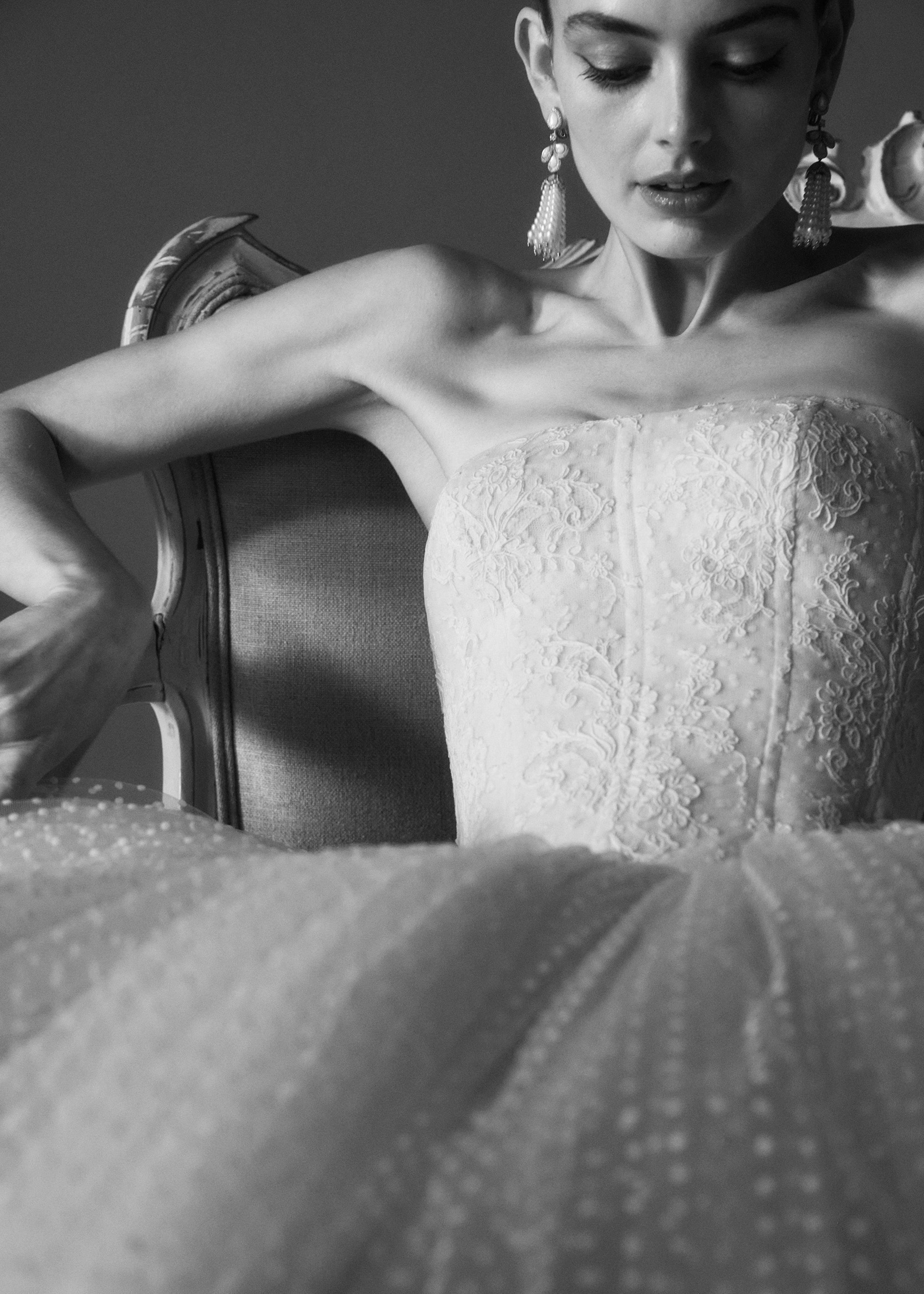 Phillipa Lepley Couture Wedding Dress Grace Collection Wild Primrose Corset and Dotty Belgravia Skirt