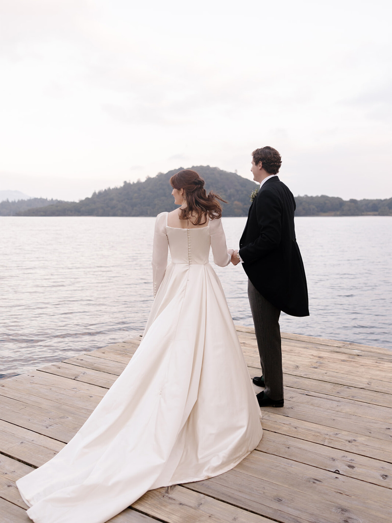 Phillipa Lepley Real Bride Georgina Duchess Satin Wedding Dress