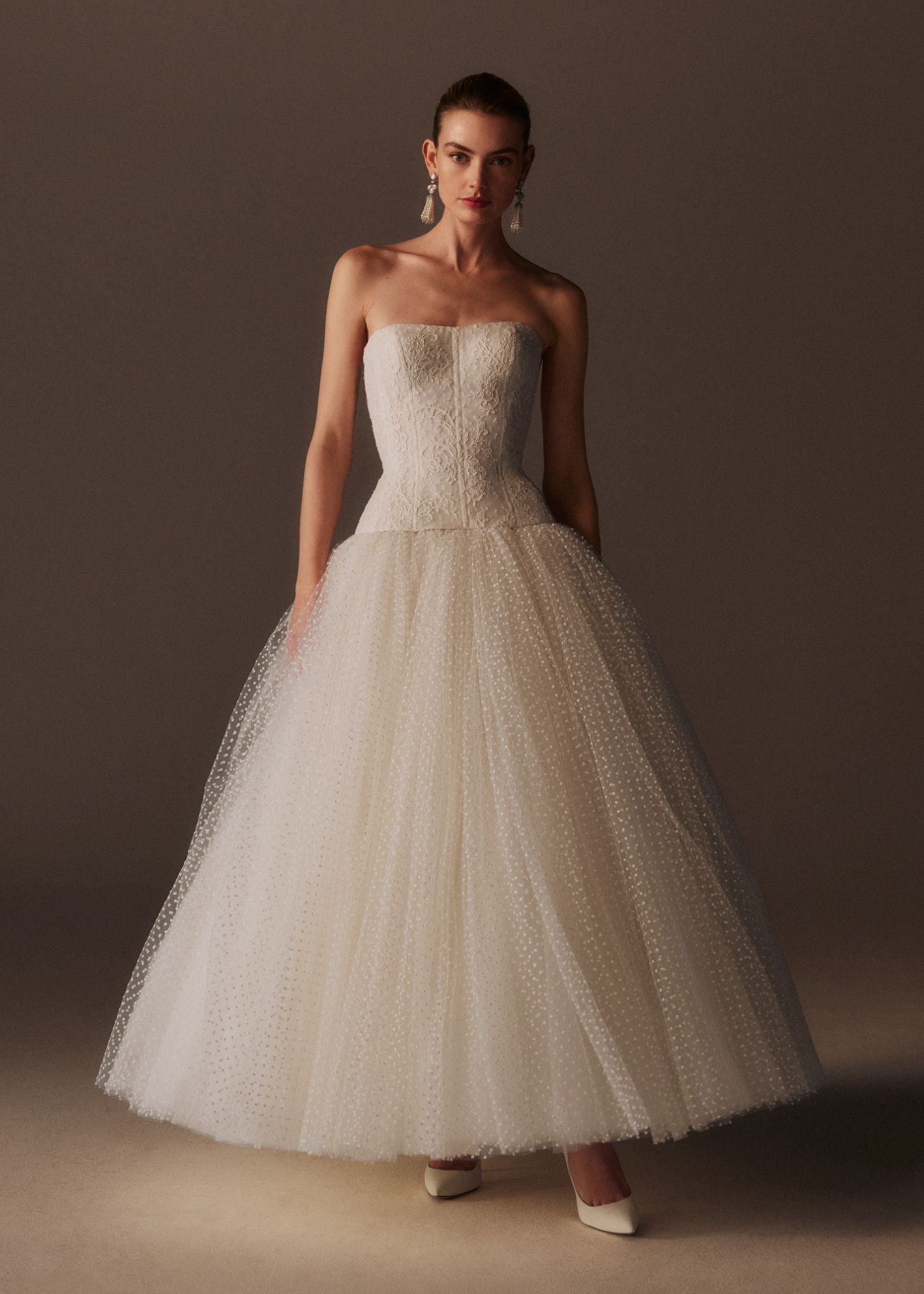 Phillipa Lepley Couture Wedding Dress Grace Collection Wild Primrose Corset and Dotty Belgravia Skirt