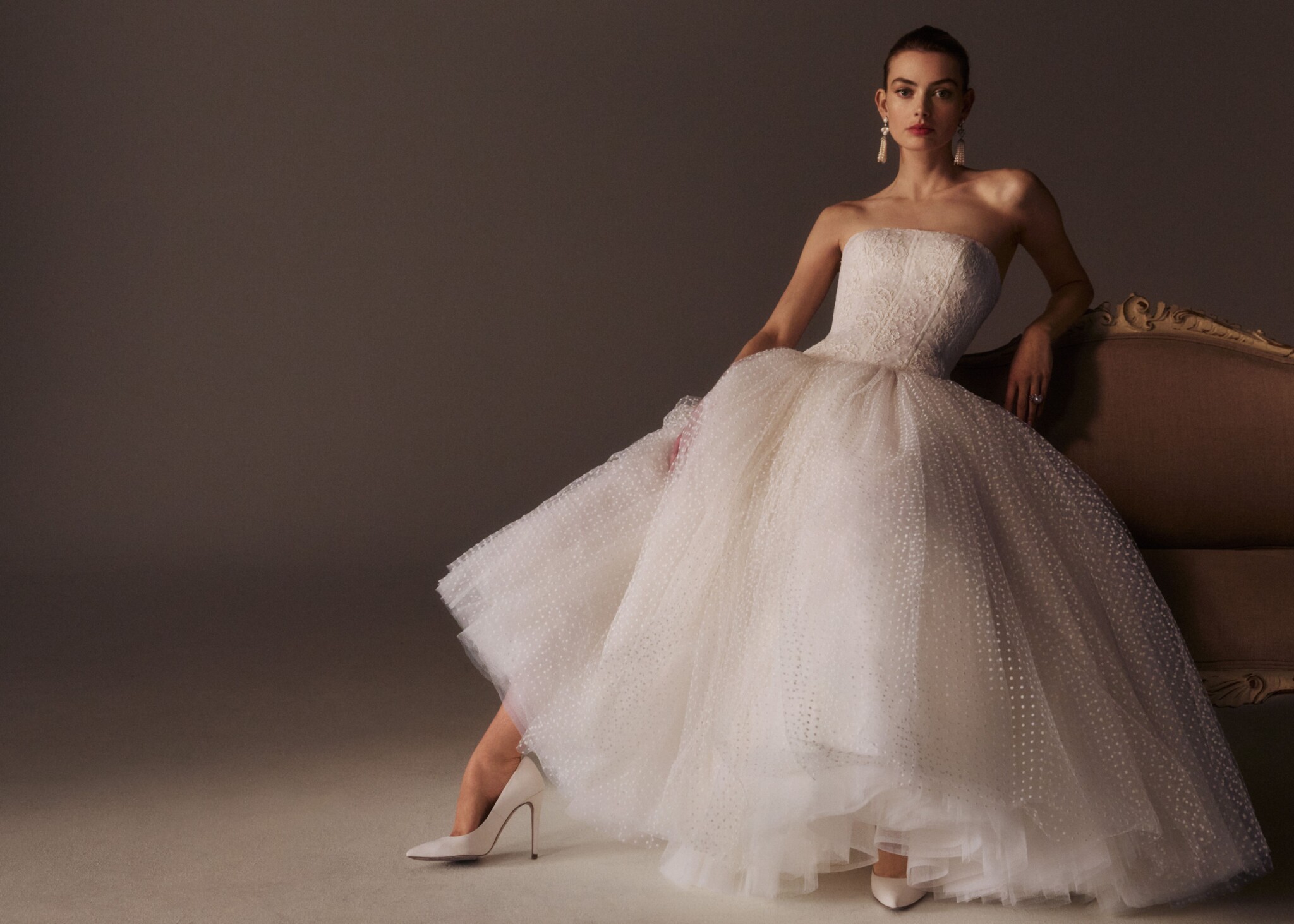 Phillipa Lepley Couture Wedding Dress Grace Collection Wild Primrose Corset and Dotty Belgravia Skirt