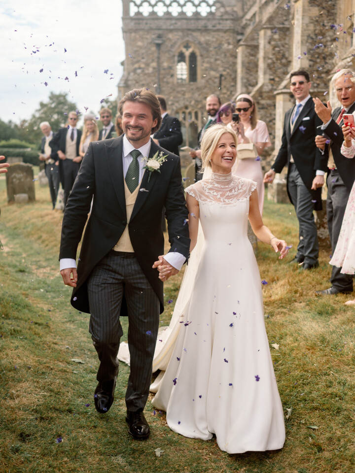 Phillipa Lepley Bride Isobel Silk Crepe Couture Wedding Dress With Embroidered Yoke And Embroidered Silk Tulle Veil Wilderness Reserve Wedding