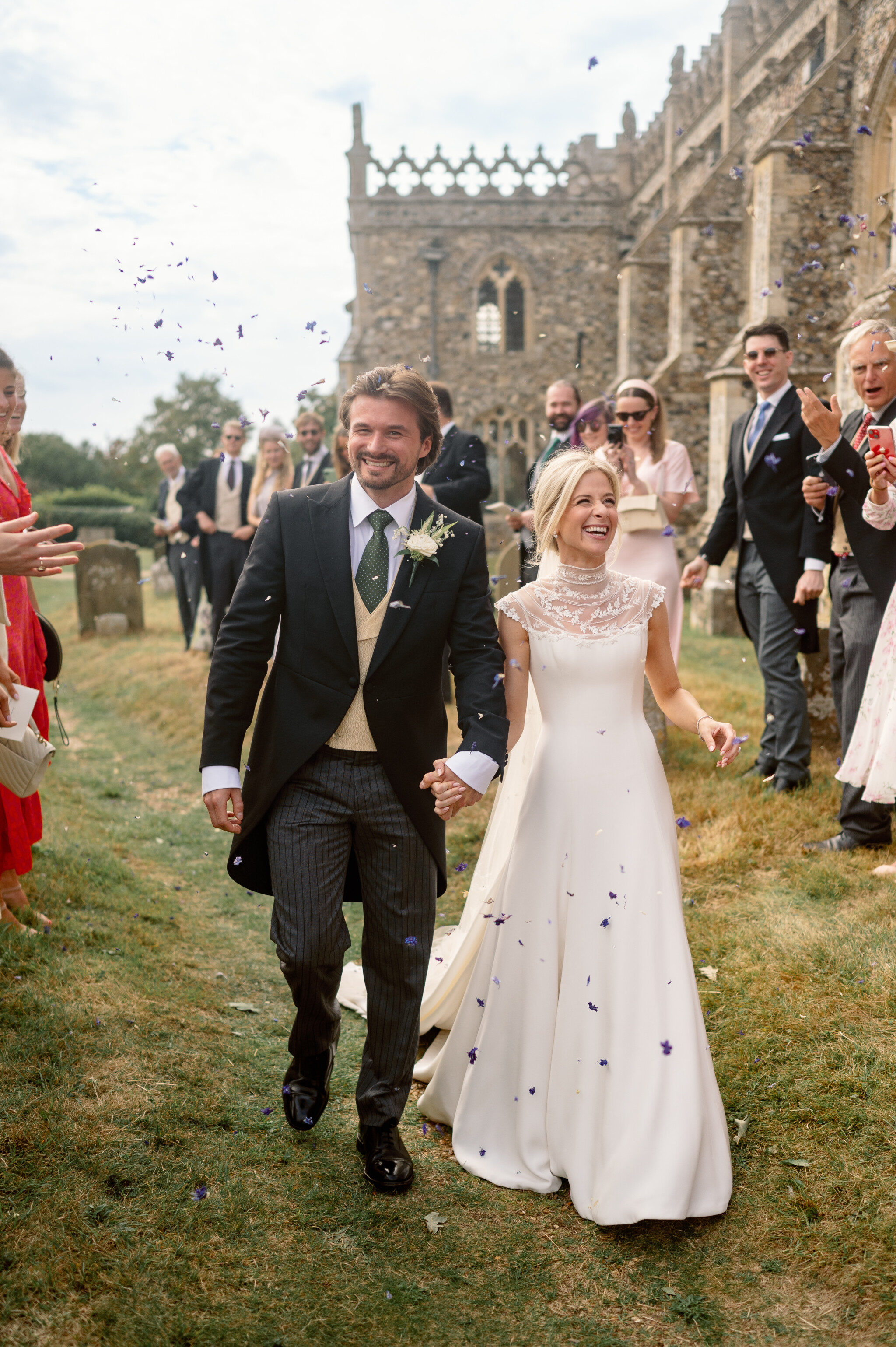 Phillipa Lepley Bride Isobel Silk Crepe Couture Wedding Dress With Embroidered Yoke And Embroidered Silk Tulle Veil Wilderness Reserve Wedding