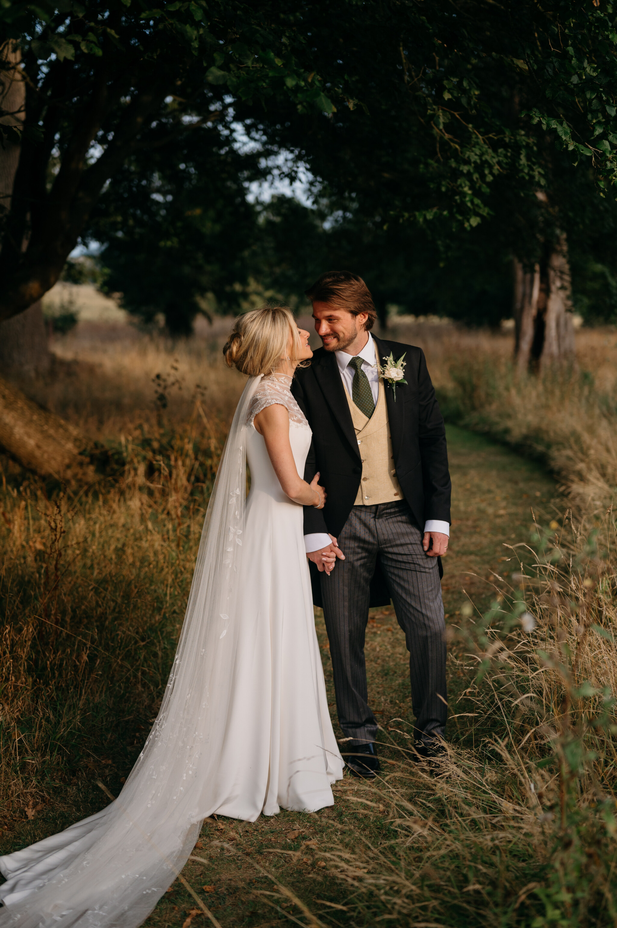 Phillipa Lepley Bride Isobel Silk Crepe Couture Wedding Dress With Embroidered Yoke And Embroidered Silk Tulle Veil Wilderness Reserve Wedding