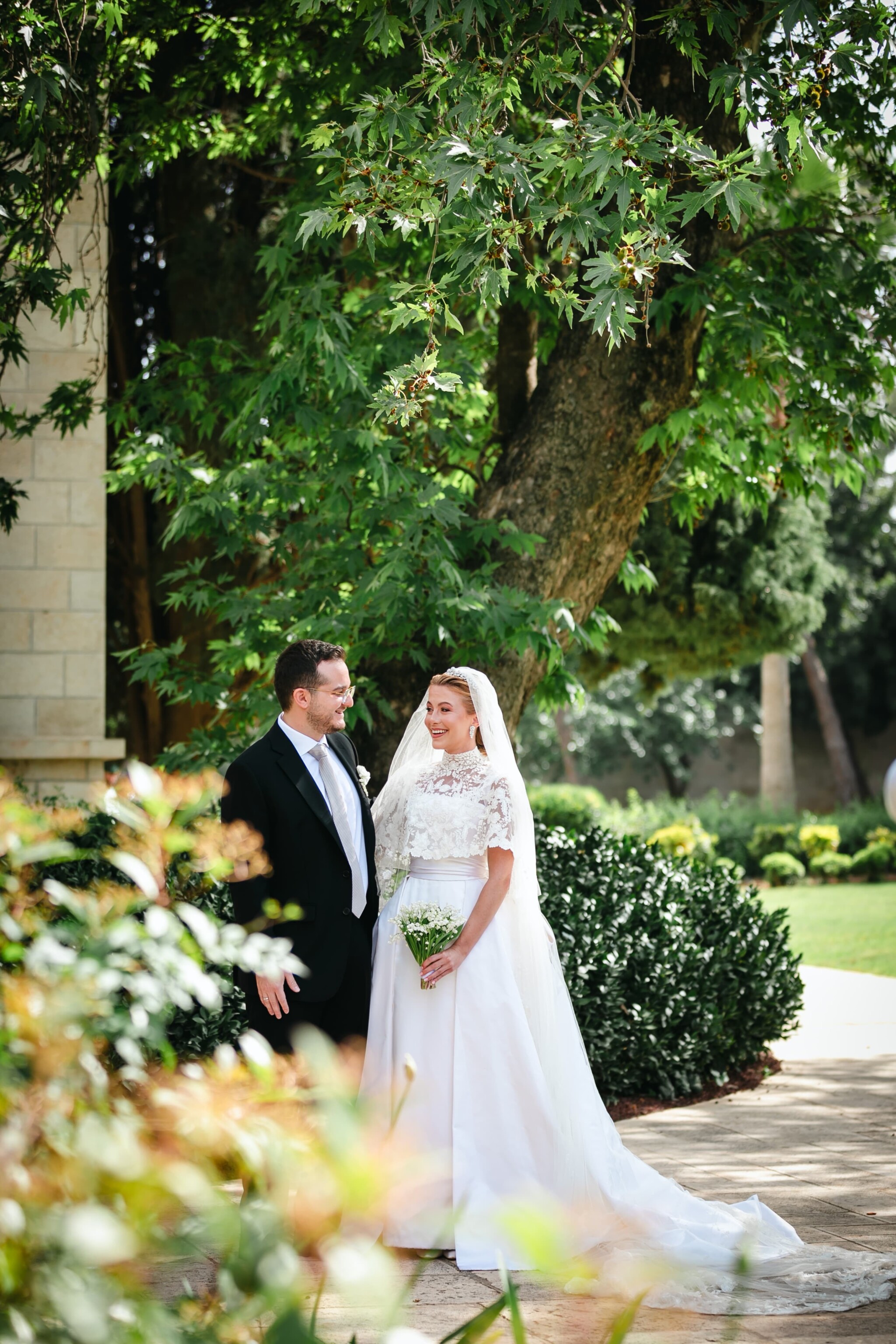 Princess Aisha bint Faisal of Jordan Wears Bespoke Phillipa Lepley Wedding Dress for Jordanian Royal Wedding